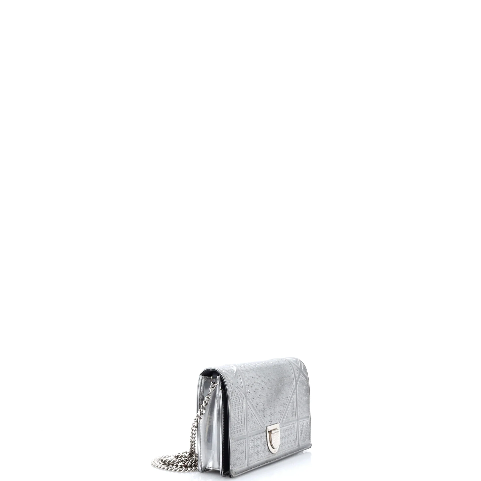 Diorama Wallet on Chain Cannage Embossed Calfskin - Image 2