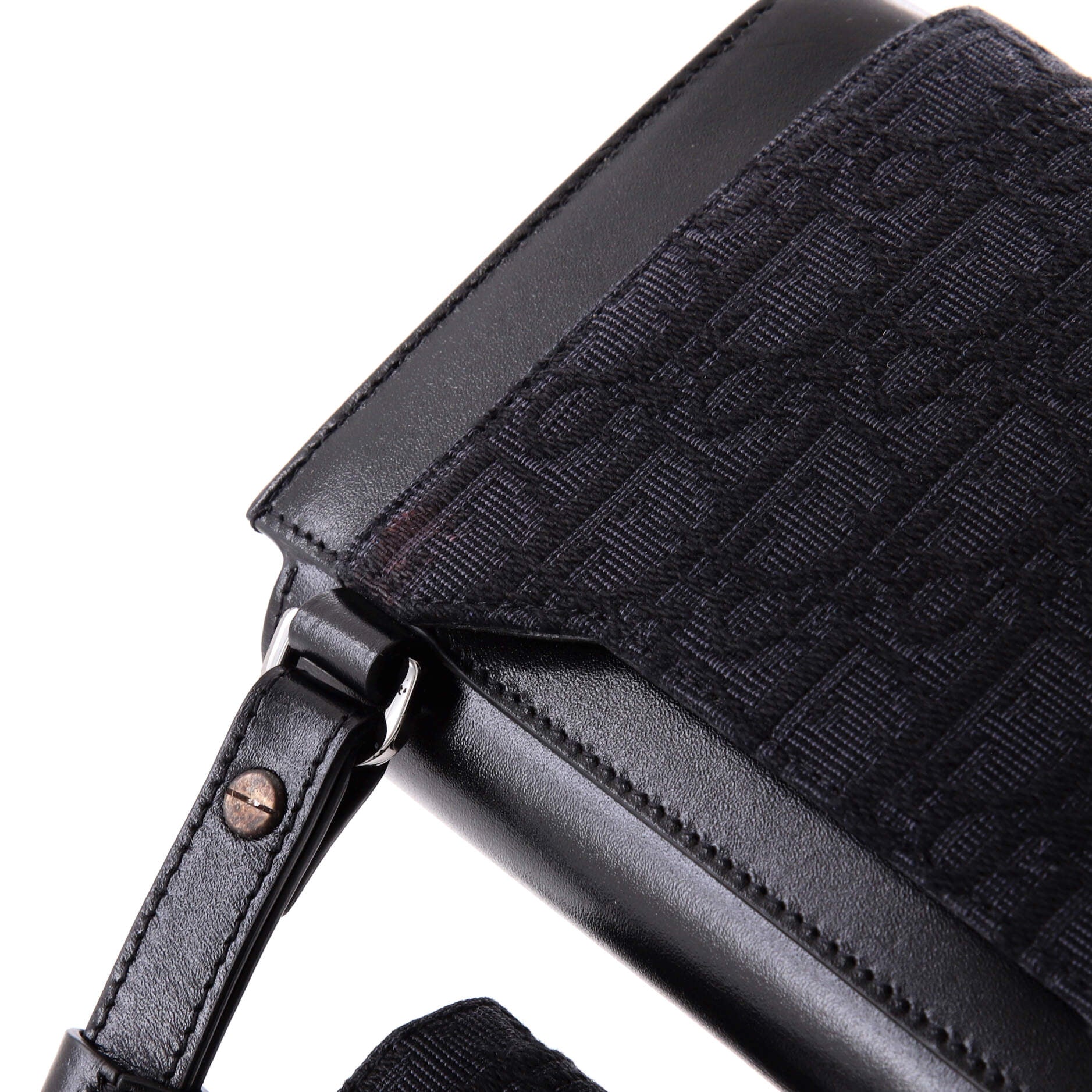 Elite Shoulder Pouch Oblique Canvas and Calfskin - Image 6