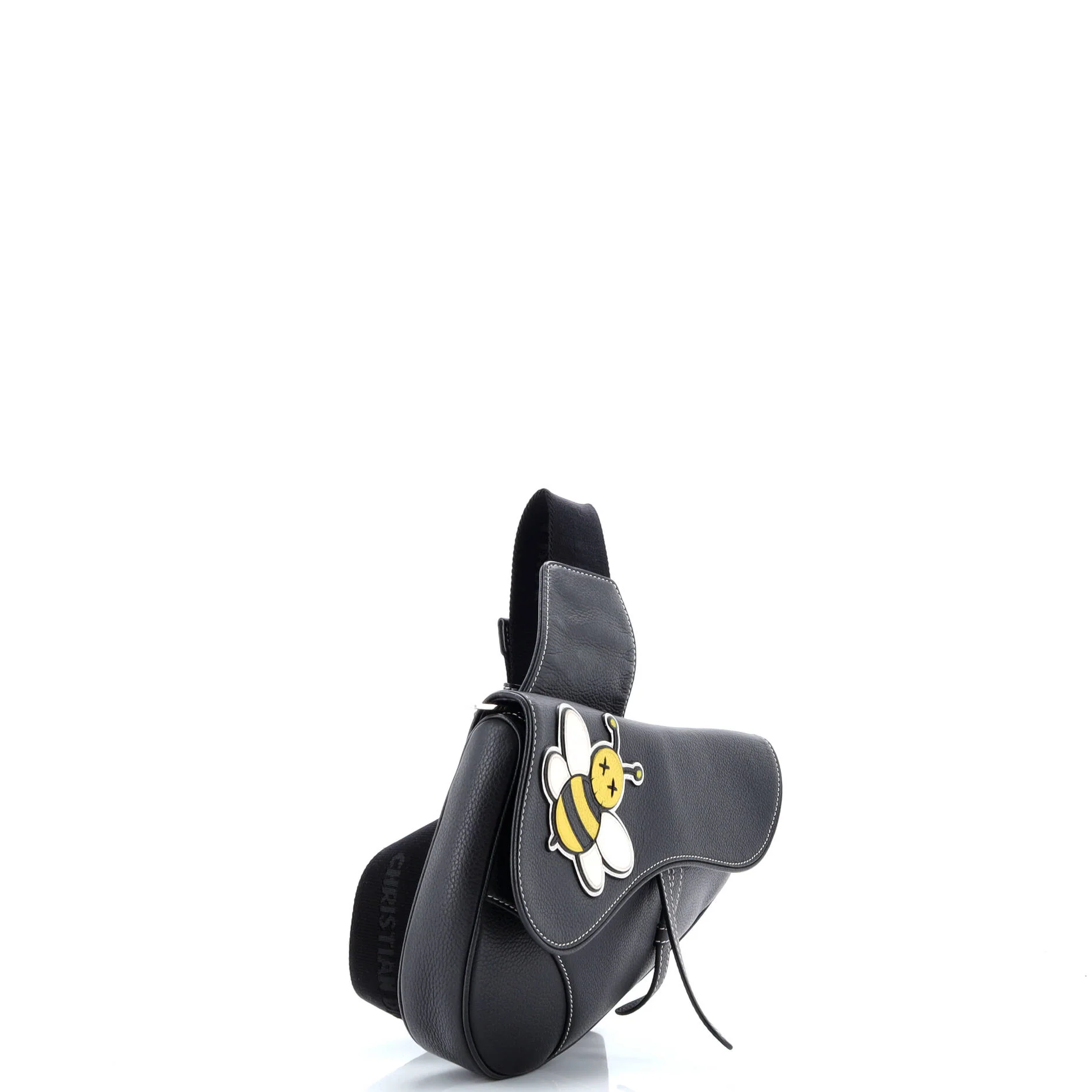 KAWS Saddle Crossbody Bag Leather with Applique - Image 2