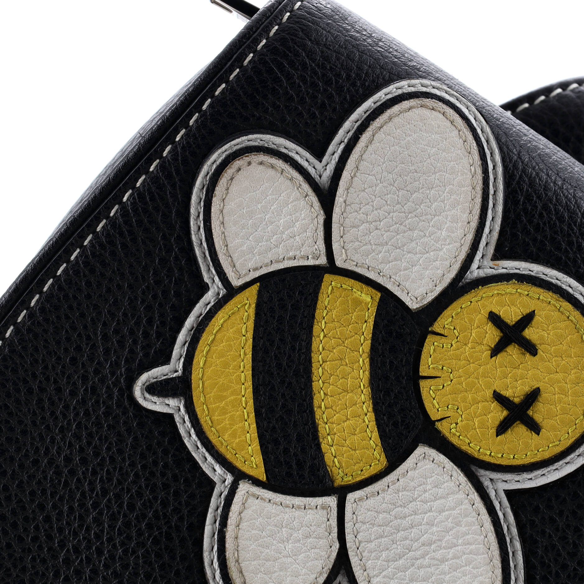 KAWS Saddle Crossbody Bag Leather with Applique - Image 6