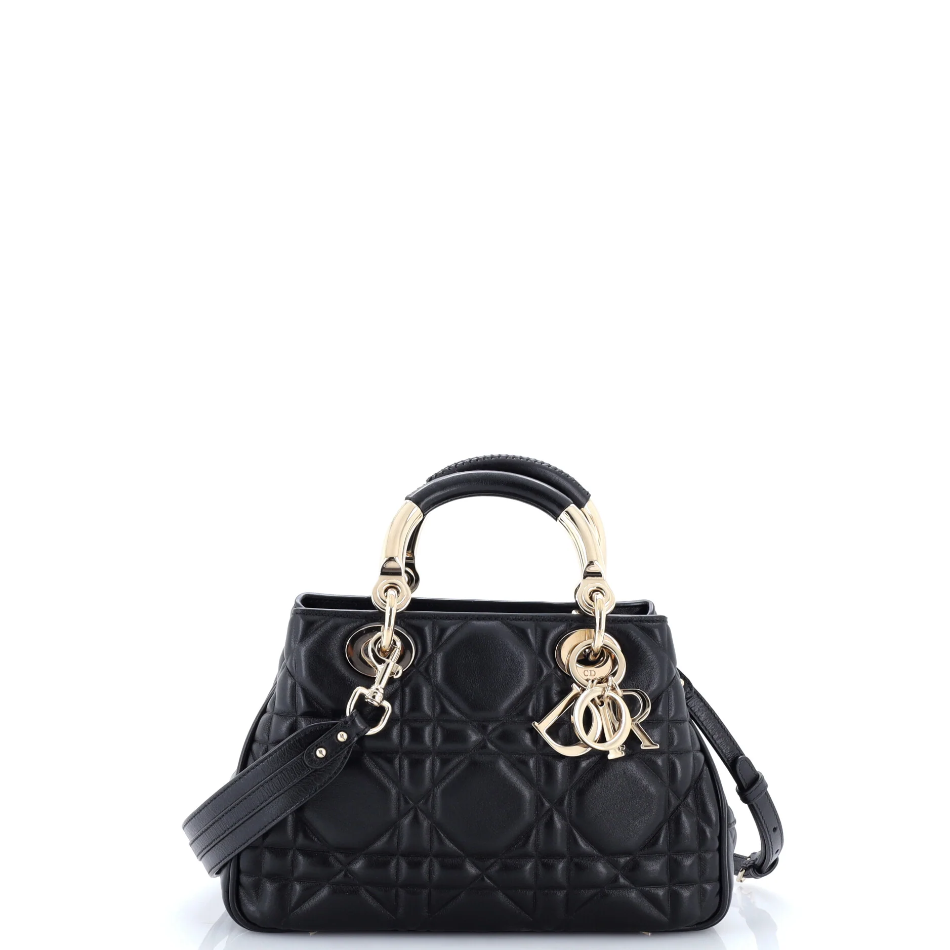 Lady 95.22 Bag Cannage Embossed Leather Small