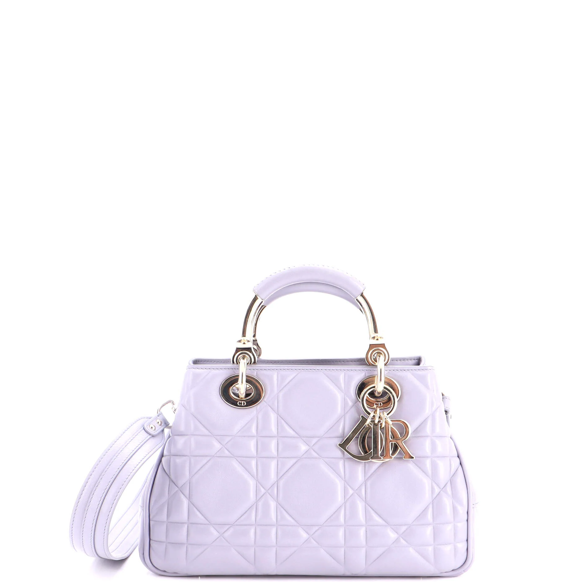 Lady 95.22 Bag Cannage Embossed Leather Small
