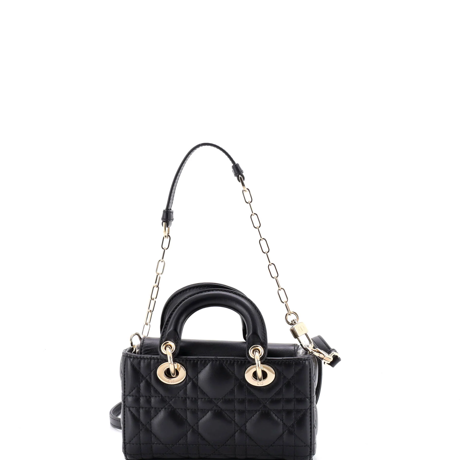 Lady D-Joy Bag Cannage Quilt Lambskin Micro - Image 3