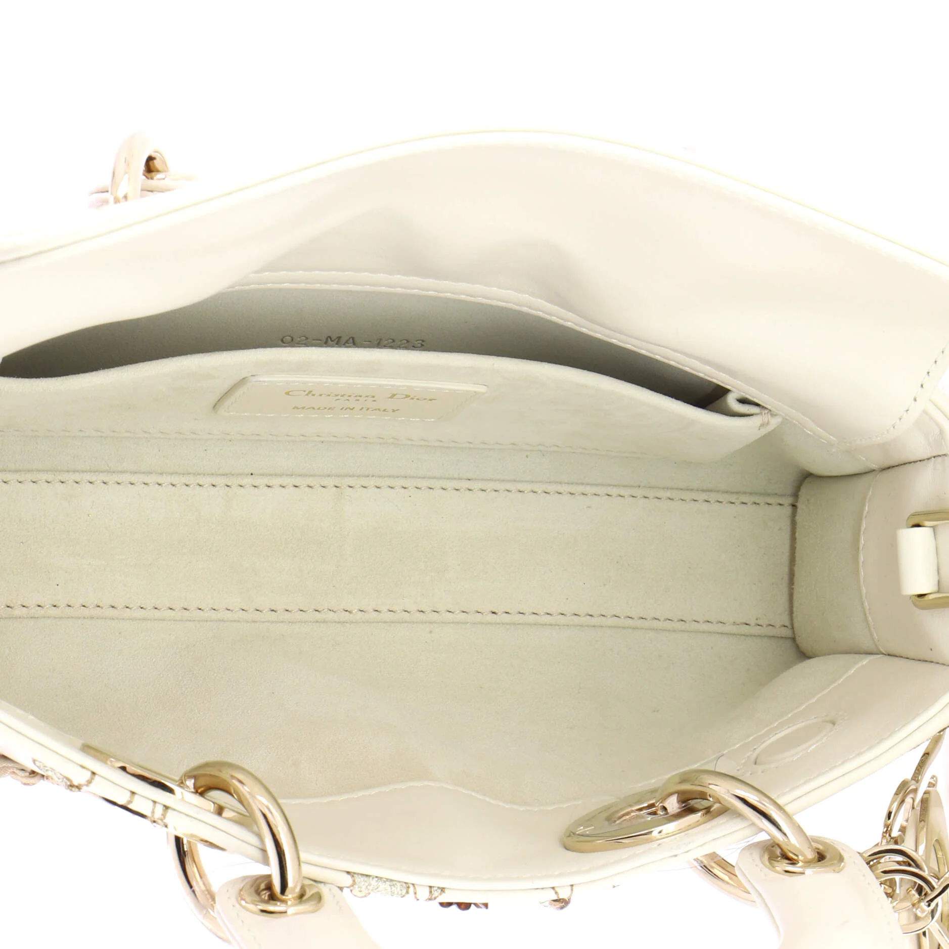 Lady D-Joy Bag Floral Embroidered Leather Small - Image 5