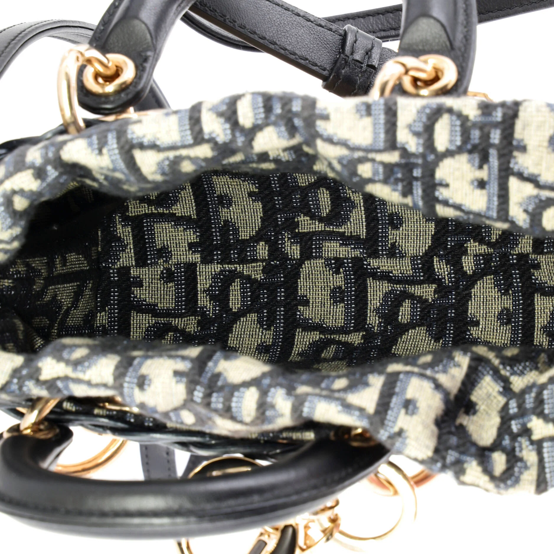 Lady D-Joy Bag Wicker and Oblique Canvas Micro - Image 5