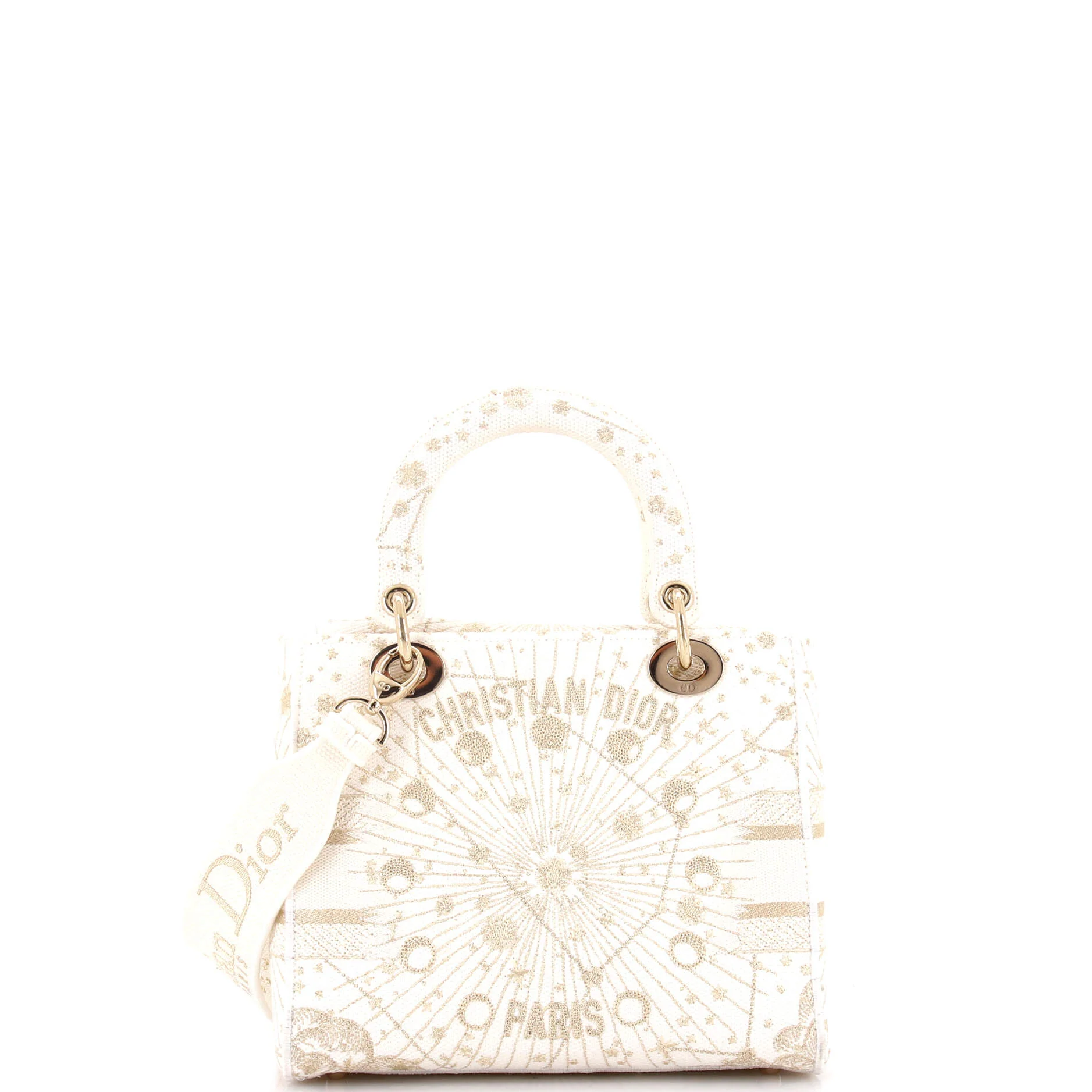 Lady D-Lite Bag Embroidered Canvas Medium - Image 3