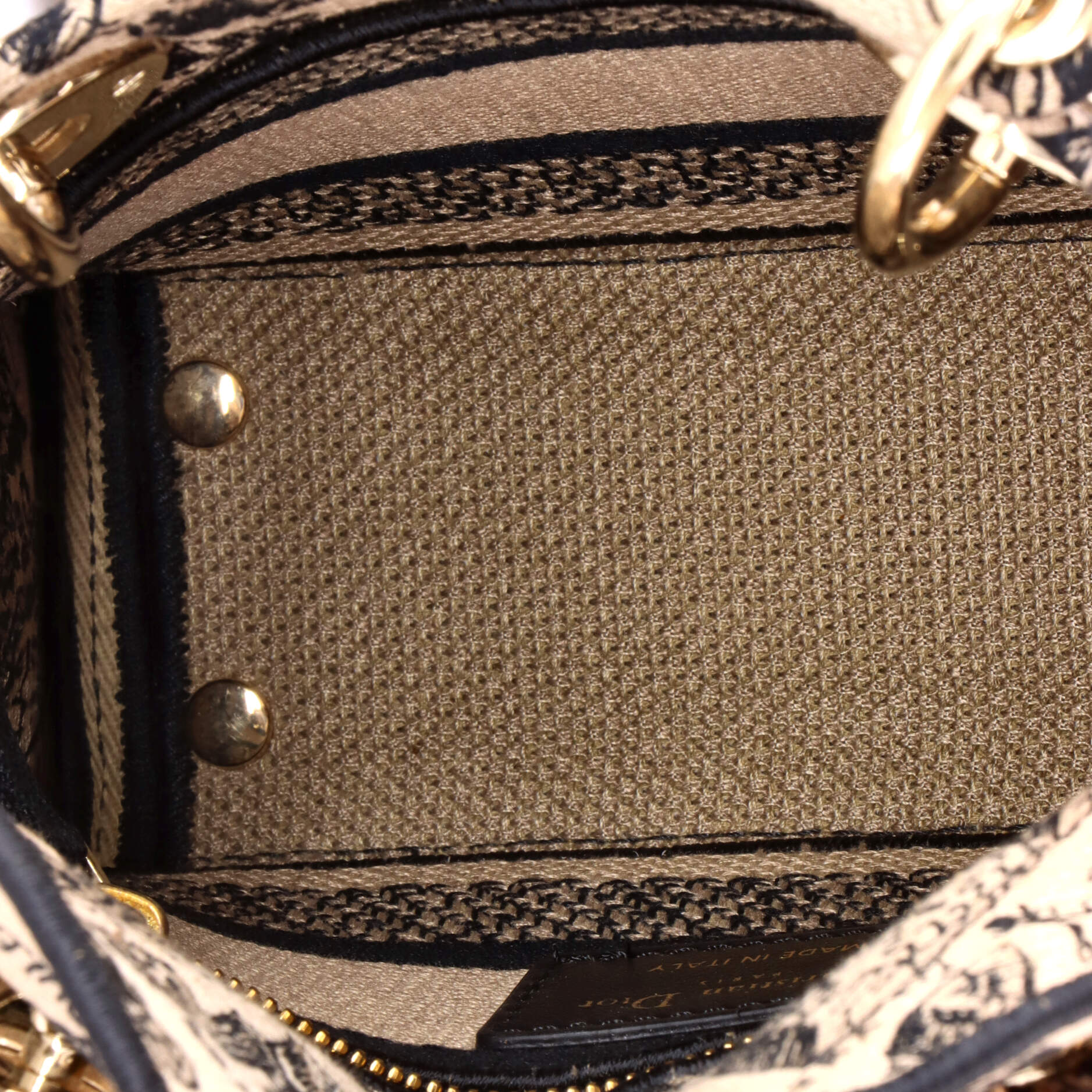 Lady D-Lite Bag Embroidered Canvas Mini - Image 5