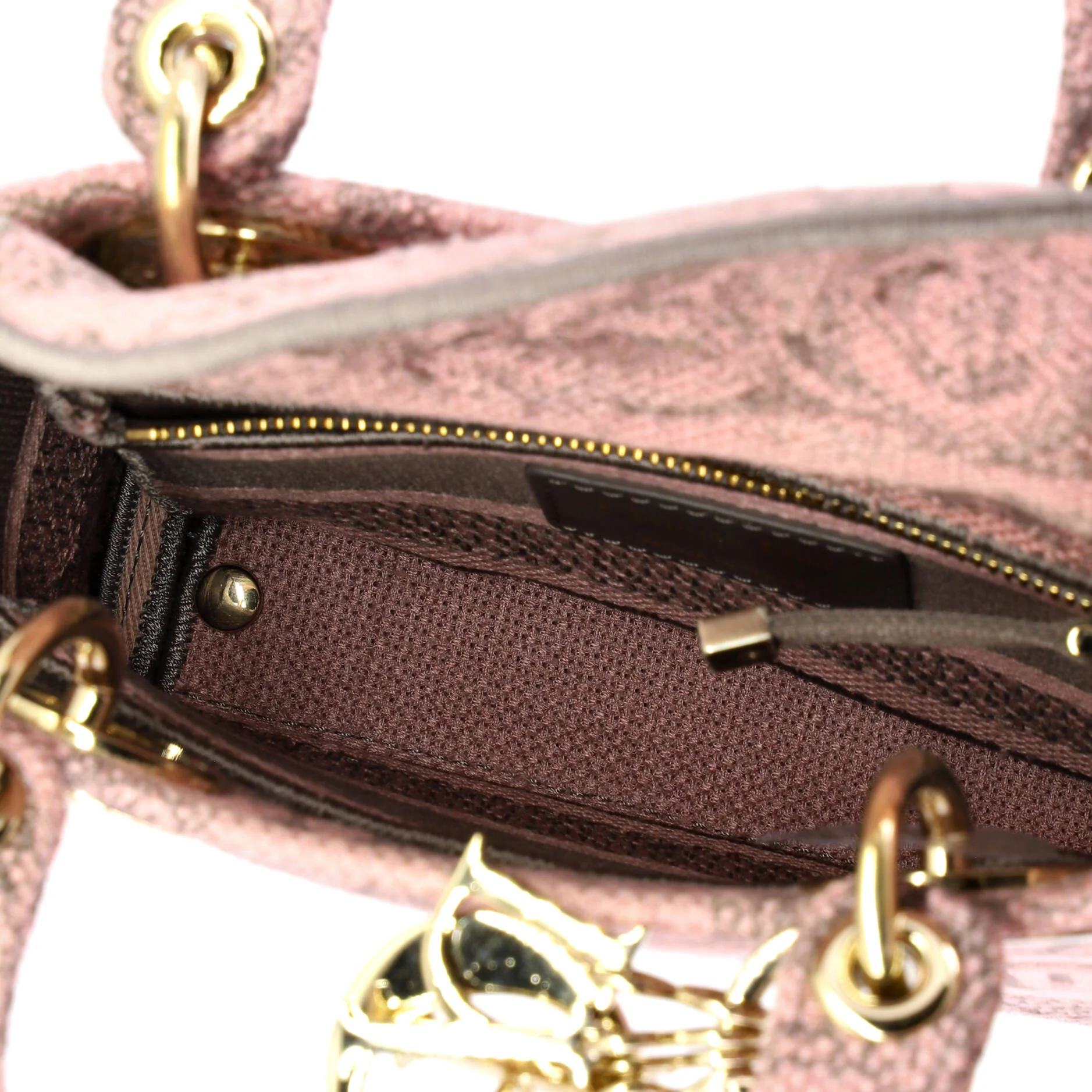Lady D-Lite Bag Embroidered Canvas Mini - Image 5