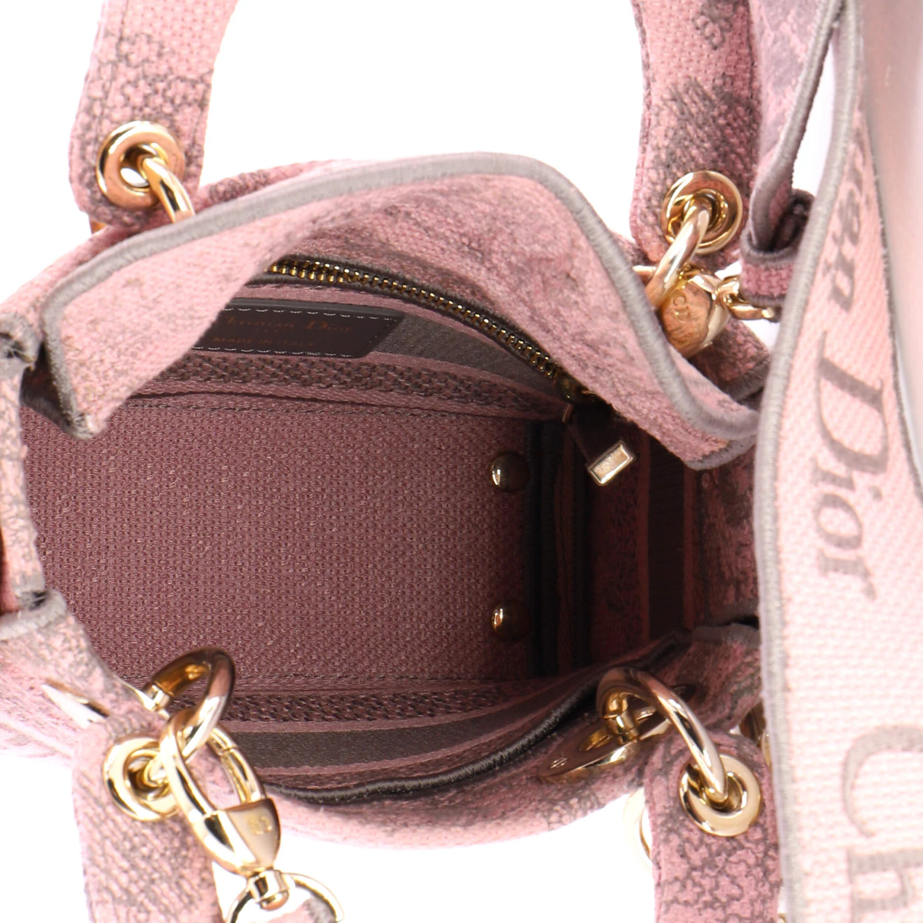 Lady D-Lite Bag Embroidered Canvas Mini - Image 5