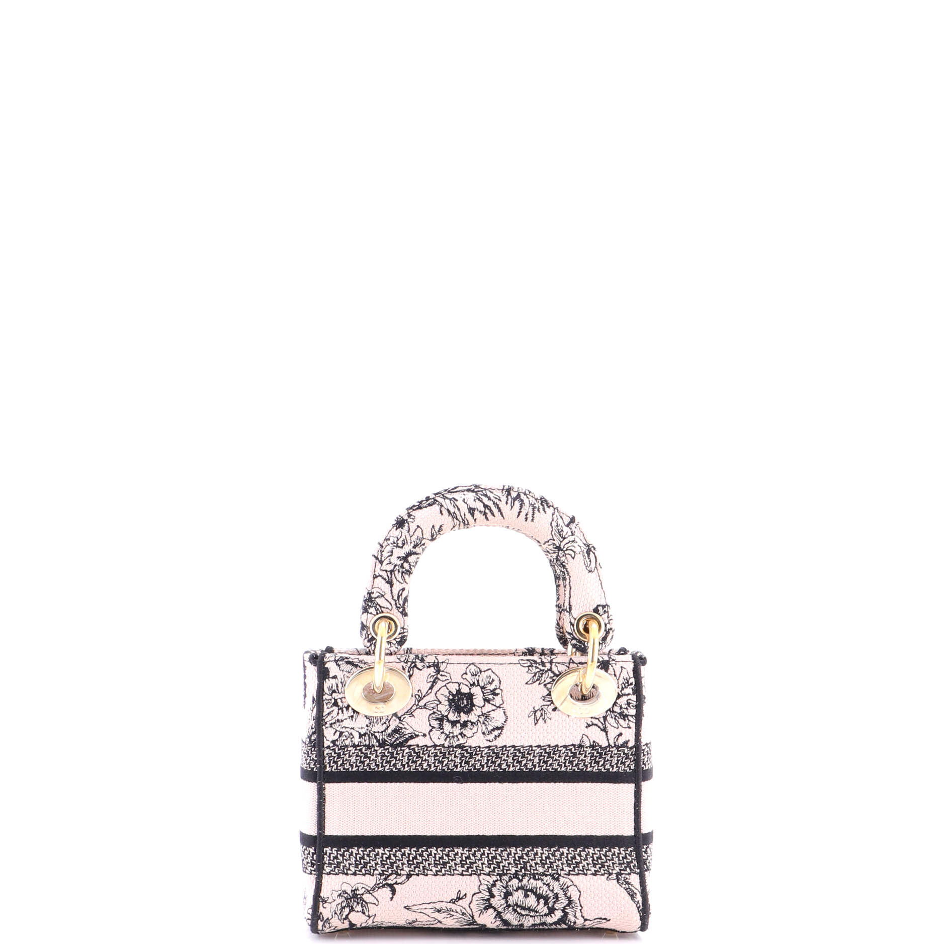 Lady D-Lite Bag Embroidered Canvas Mini - Image 3