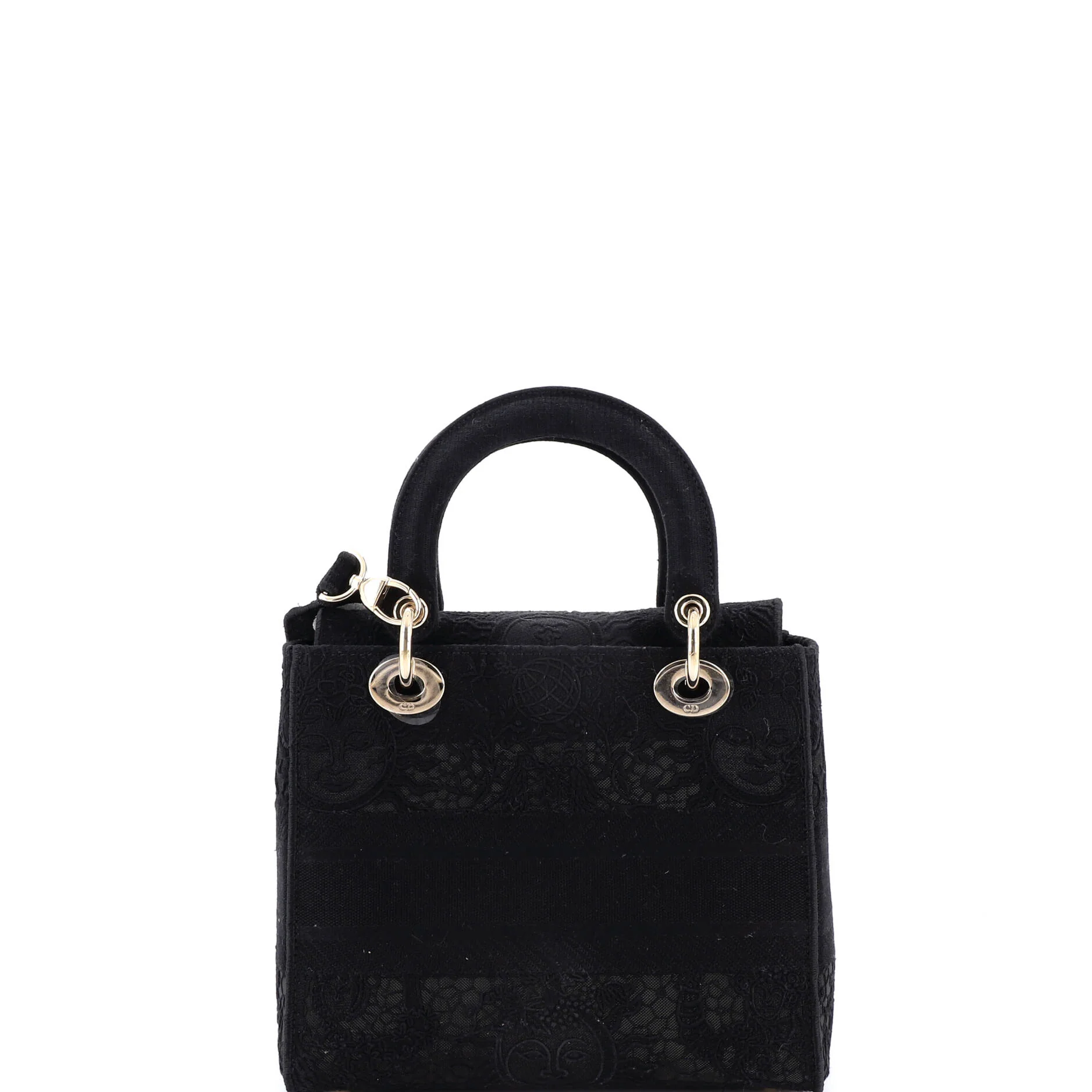 Lady D-Lite Bag Embroidery with Macrame Effect Medium - Image 3
