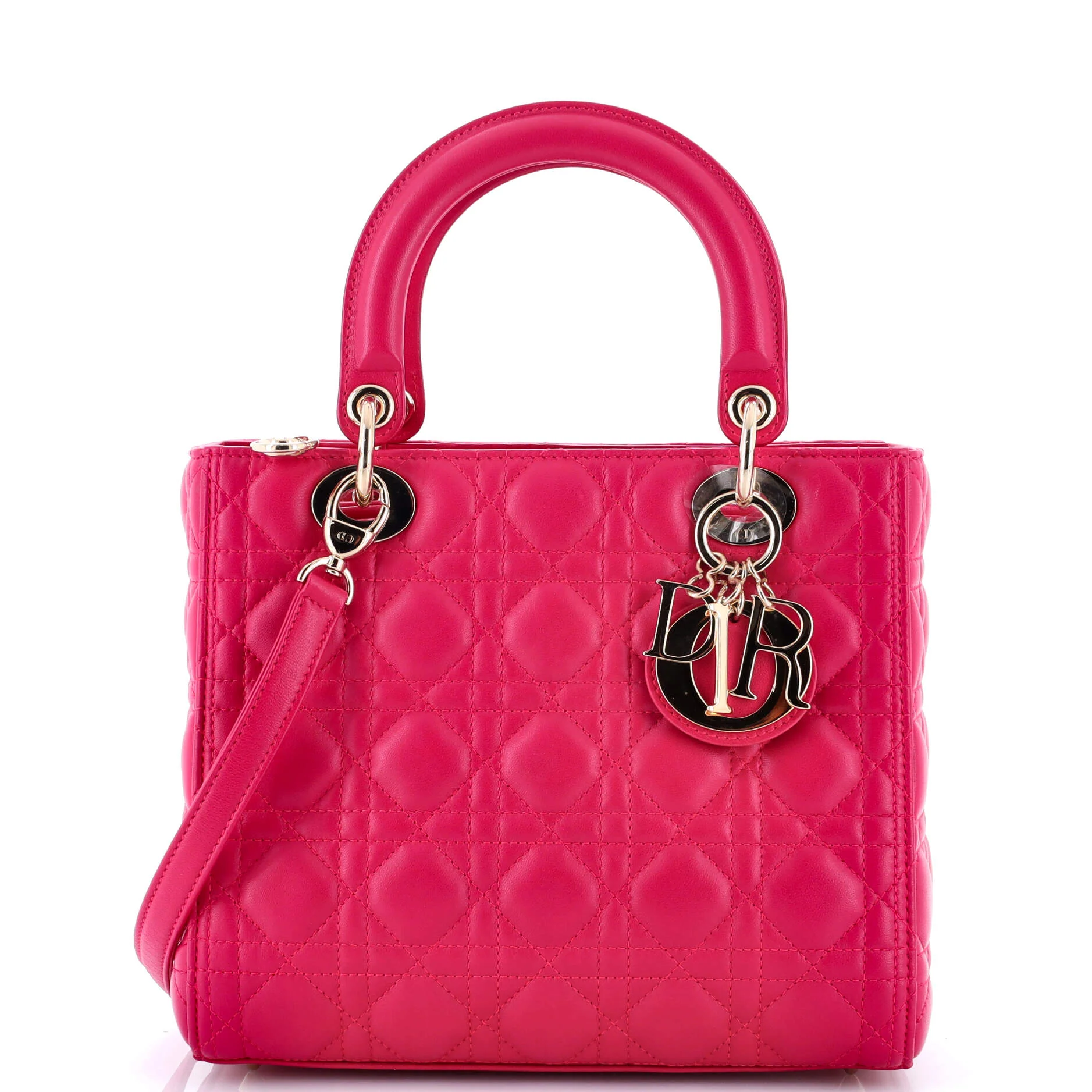 Lady Dior Bag Cannage Quilt Lambskin Medium