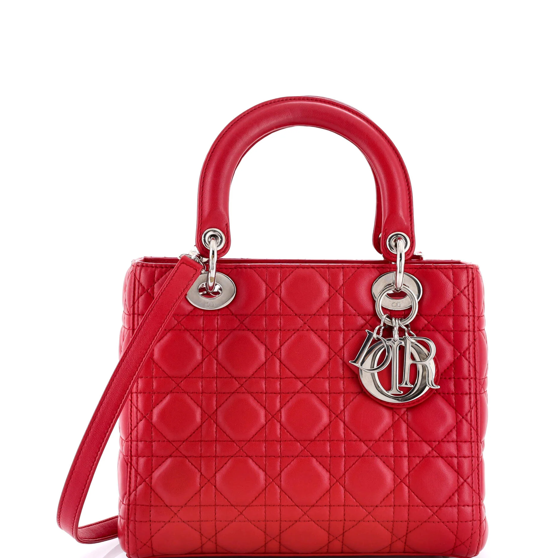 Lady Dior Bag Cannage Quilt Lambskin Medium