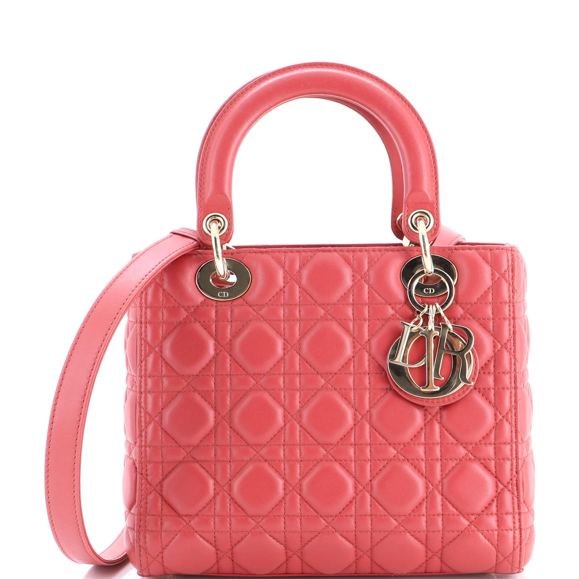 Lady Dior Bag Cannage Quilt Lambskin Medium