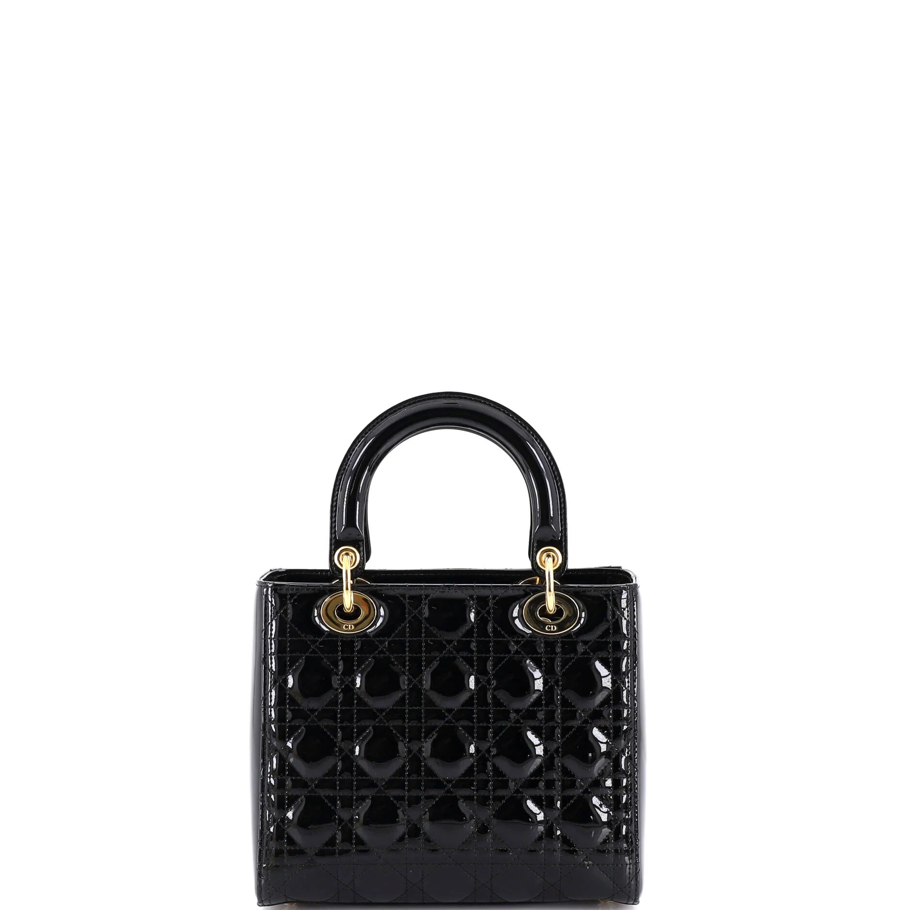 Lady Dior Bag Cannage Quilt Patent Medium - Image 3