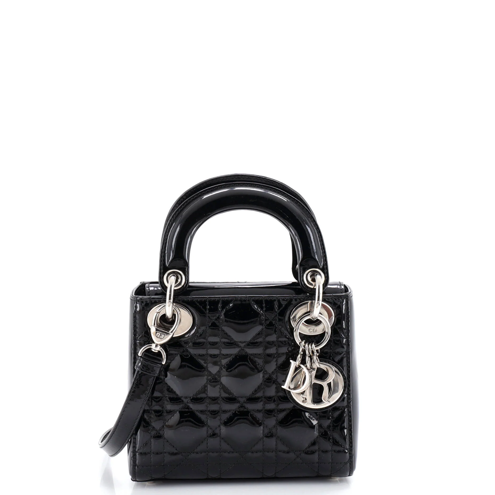 Lady Dior Bag Cannage Quilt Patent Mini