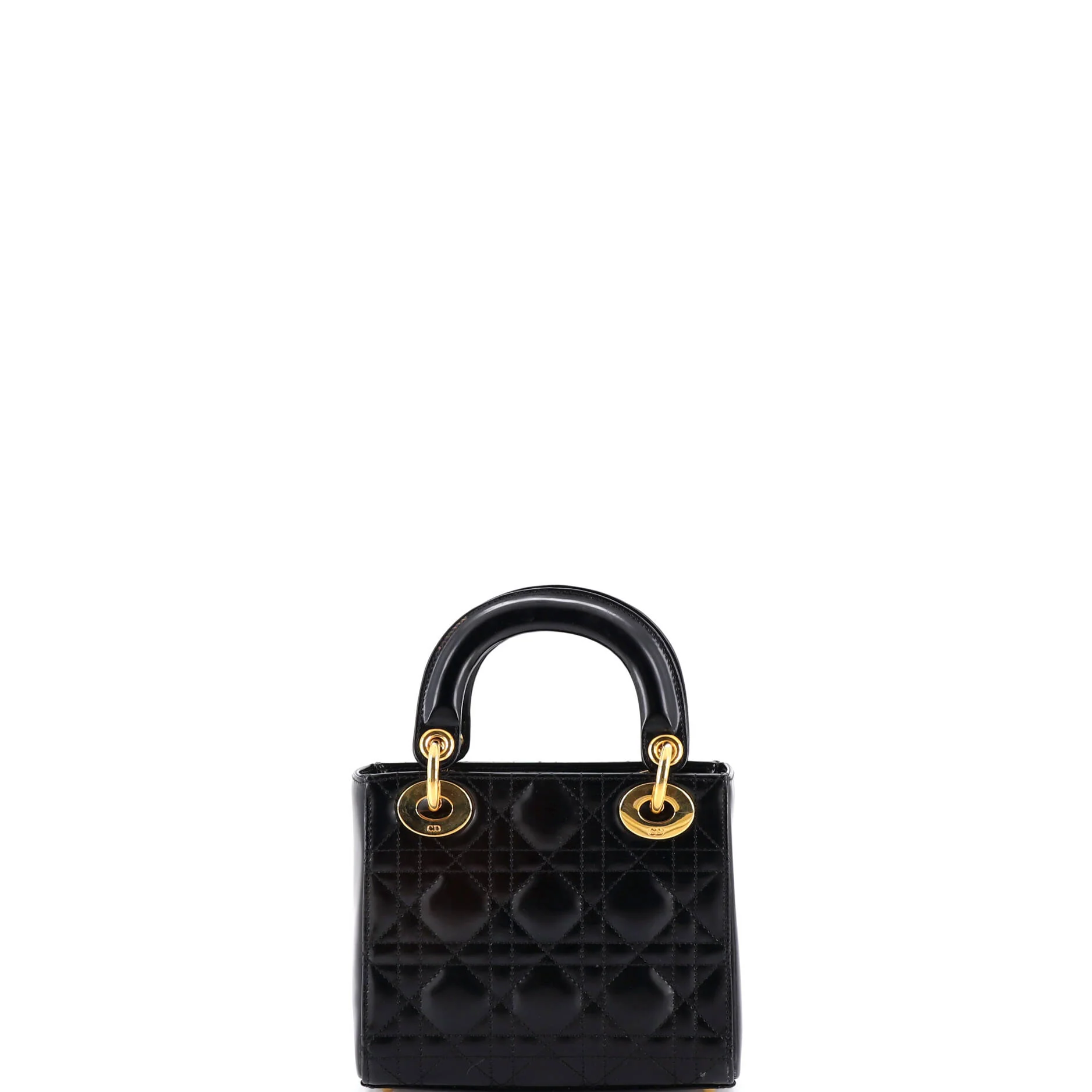 Lady Dior Bag Cannage Quilt Patent Mini - Image 3