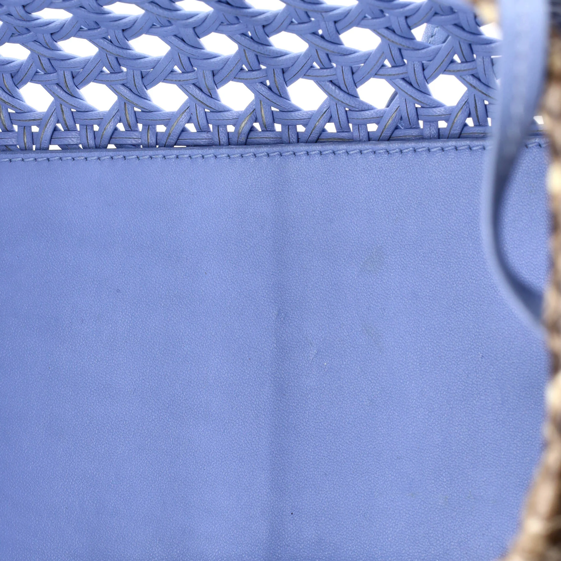 Lady Dior Bag Cannage Woven Leather with Python Medium - Image 6