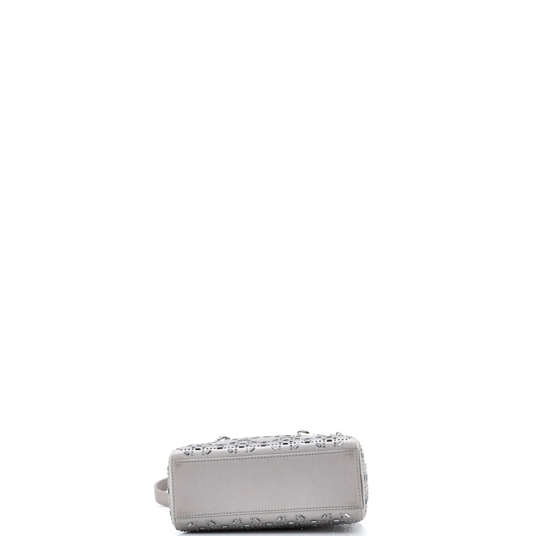 Lady Dior Bag Crystal Embellished Cannage Quilt Satin Mini - Image 4