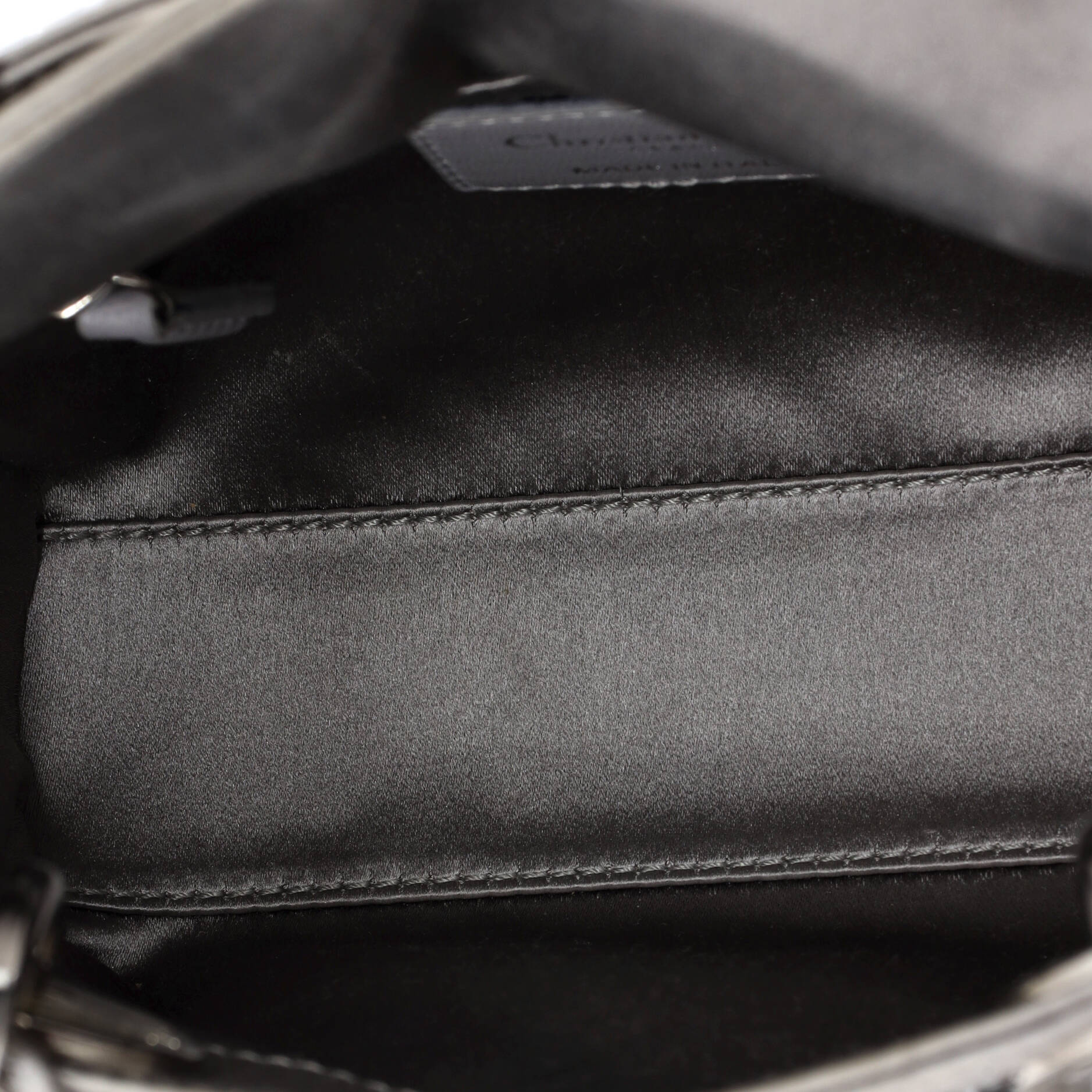 Lady Dior Bag Crystal Embellished Cannage Quilt Satin Mini - Image 5