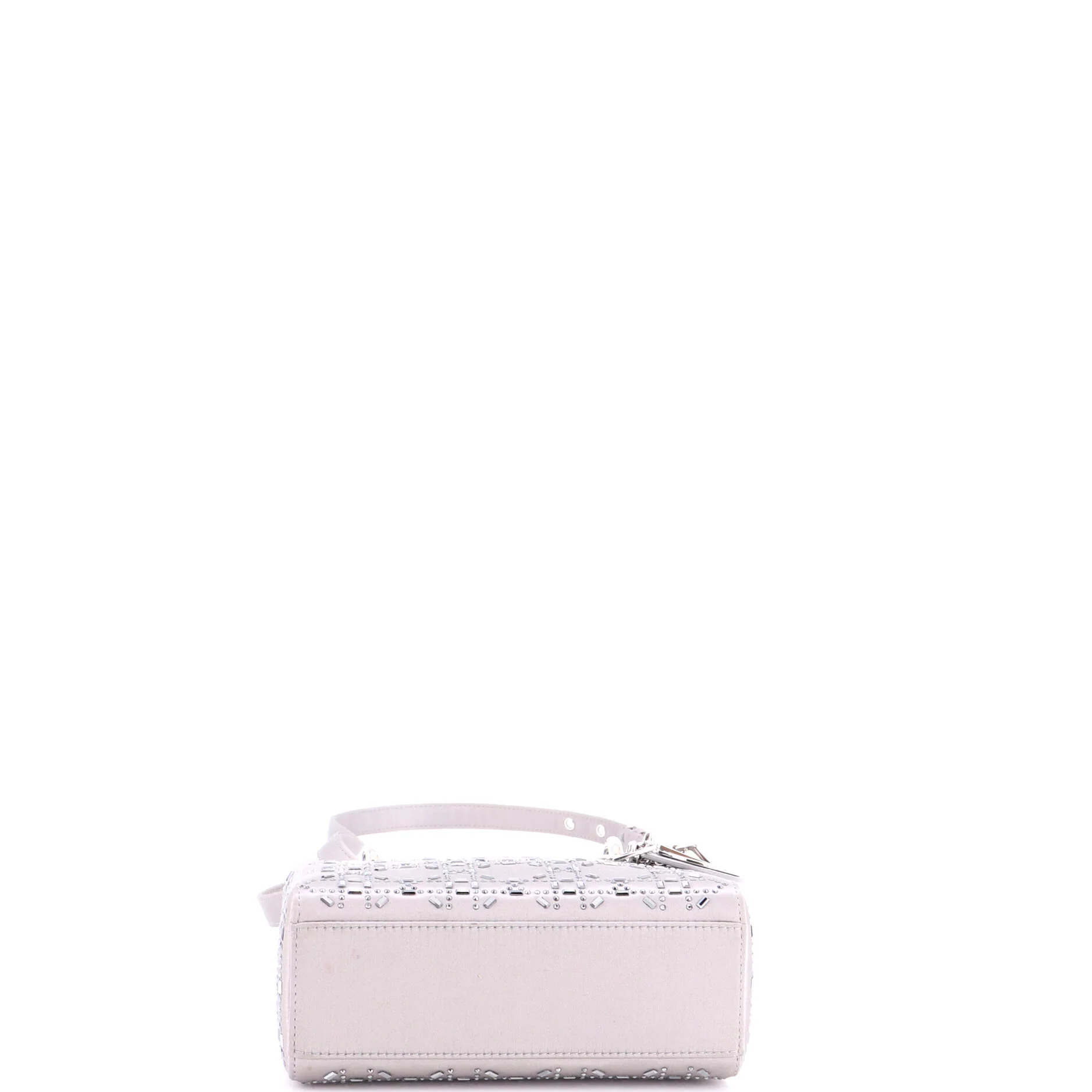 Lady Dior Bag Crystal Embellished Cannage Quilt Satin Mini - Image 4