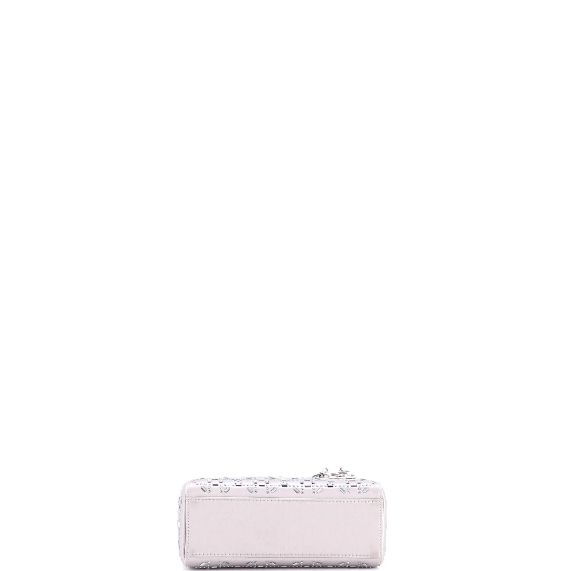 Lady Dior Bag Crystal Embellished Cannage Quilt Satin Mini - Image 4