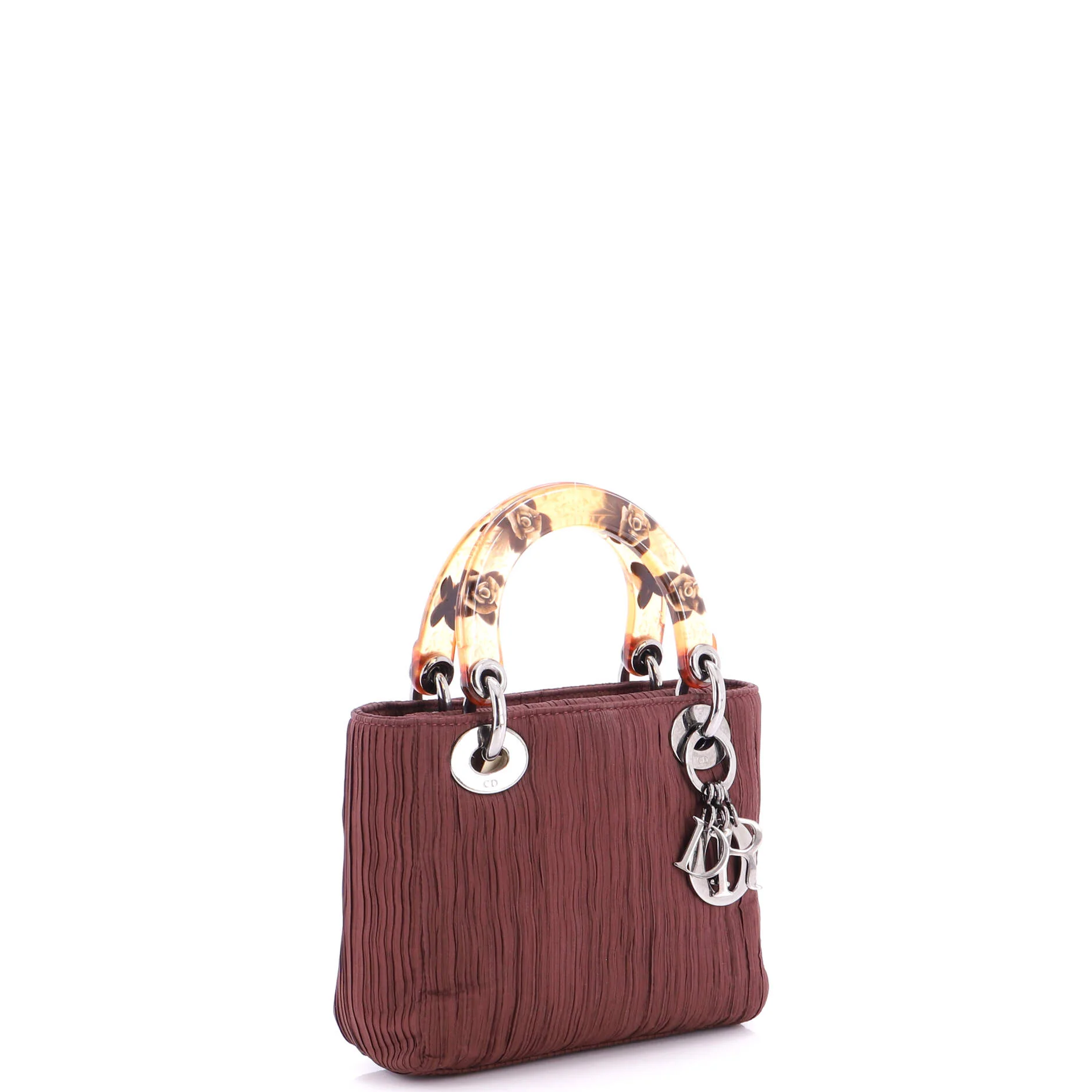 Lady Dior Bag Pleated Fabric with Resin Mini - Image 2