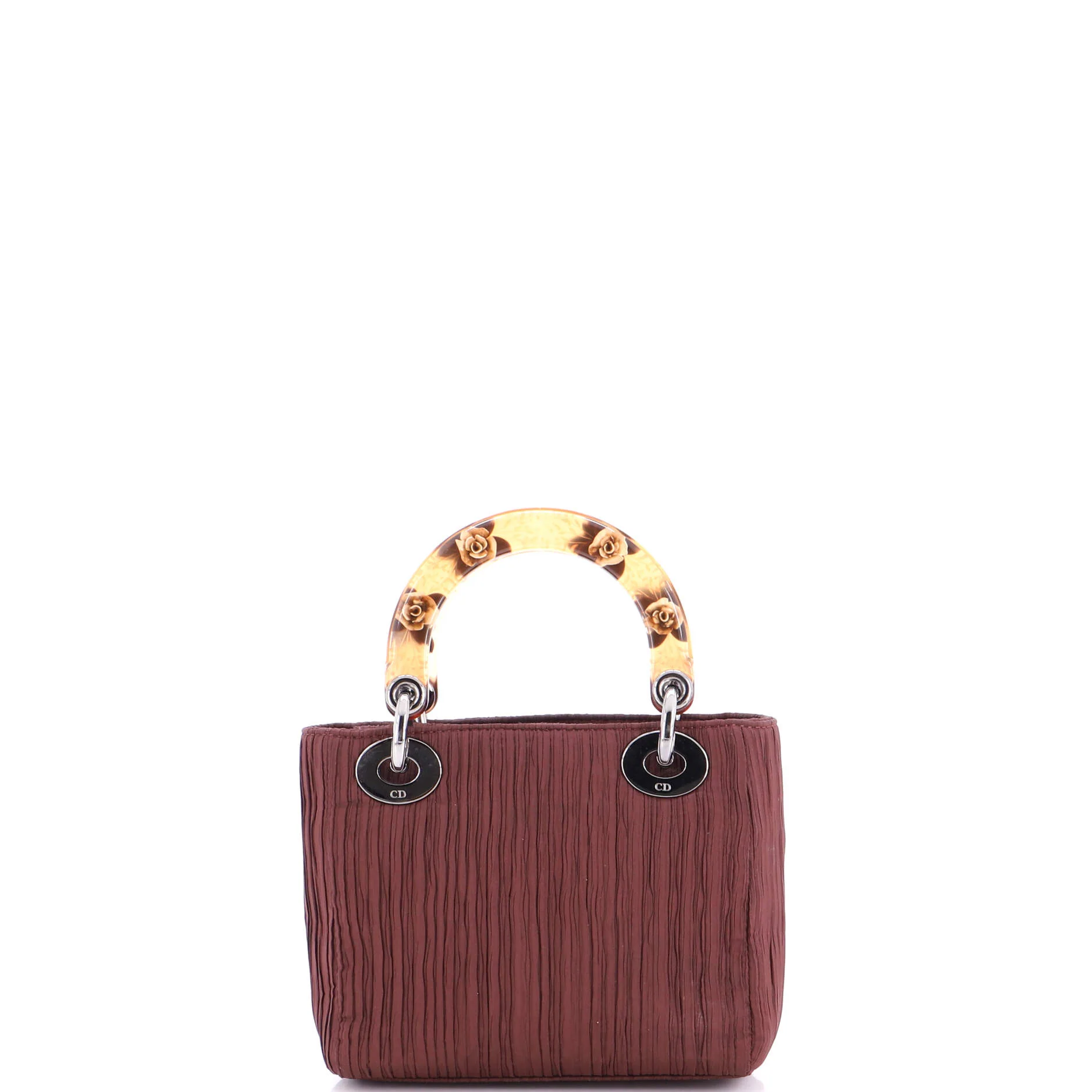 Lady Dior Bag Pleated Fabric with Resin Mini - Image 3
