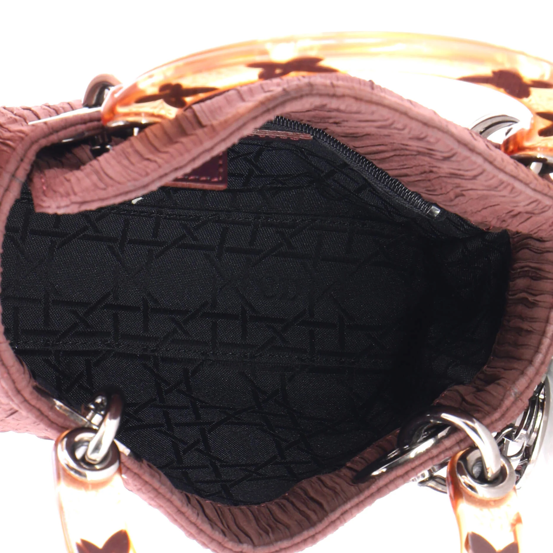 Lady Dior Bag Pleated Fabric with Resin Mini - Image 6
