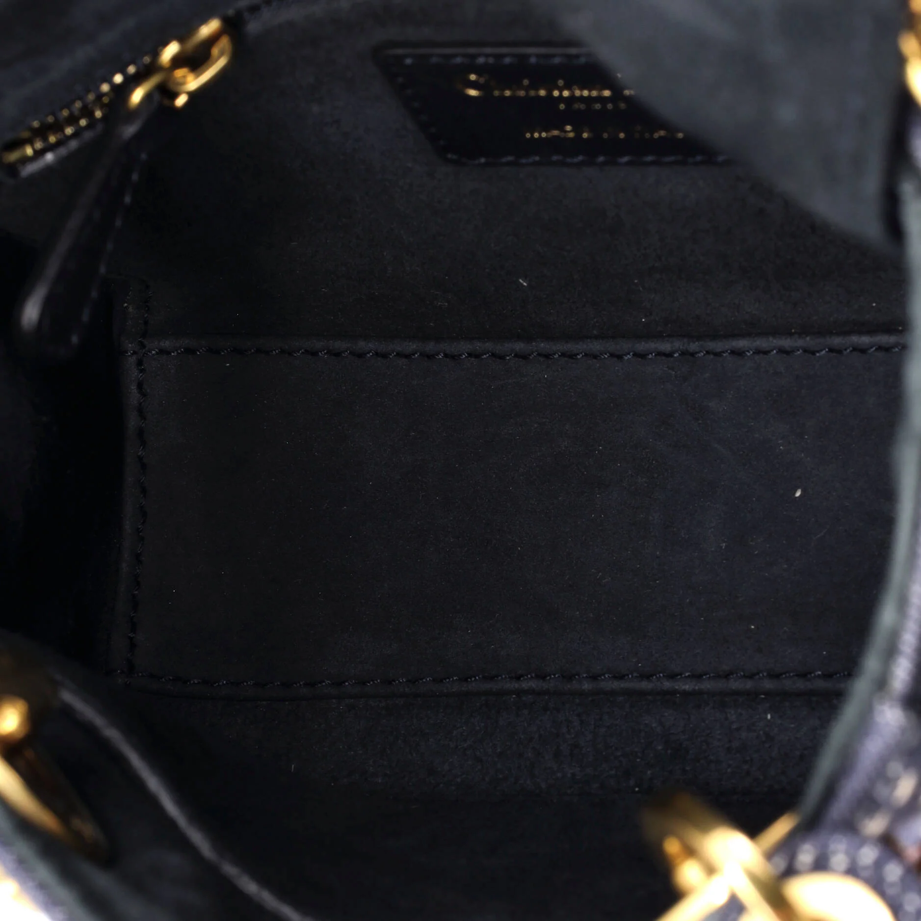 Lady Dior Chain Bag Beaded Denim Mini - Image 5