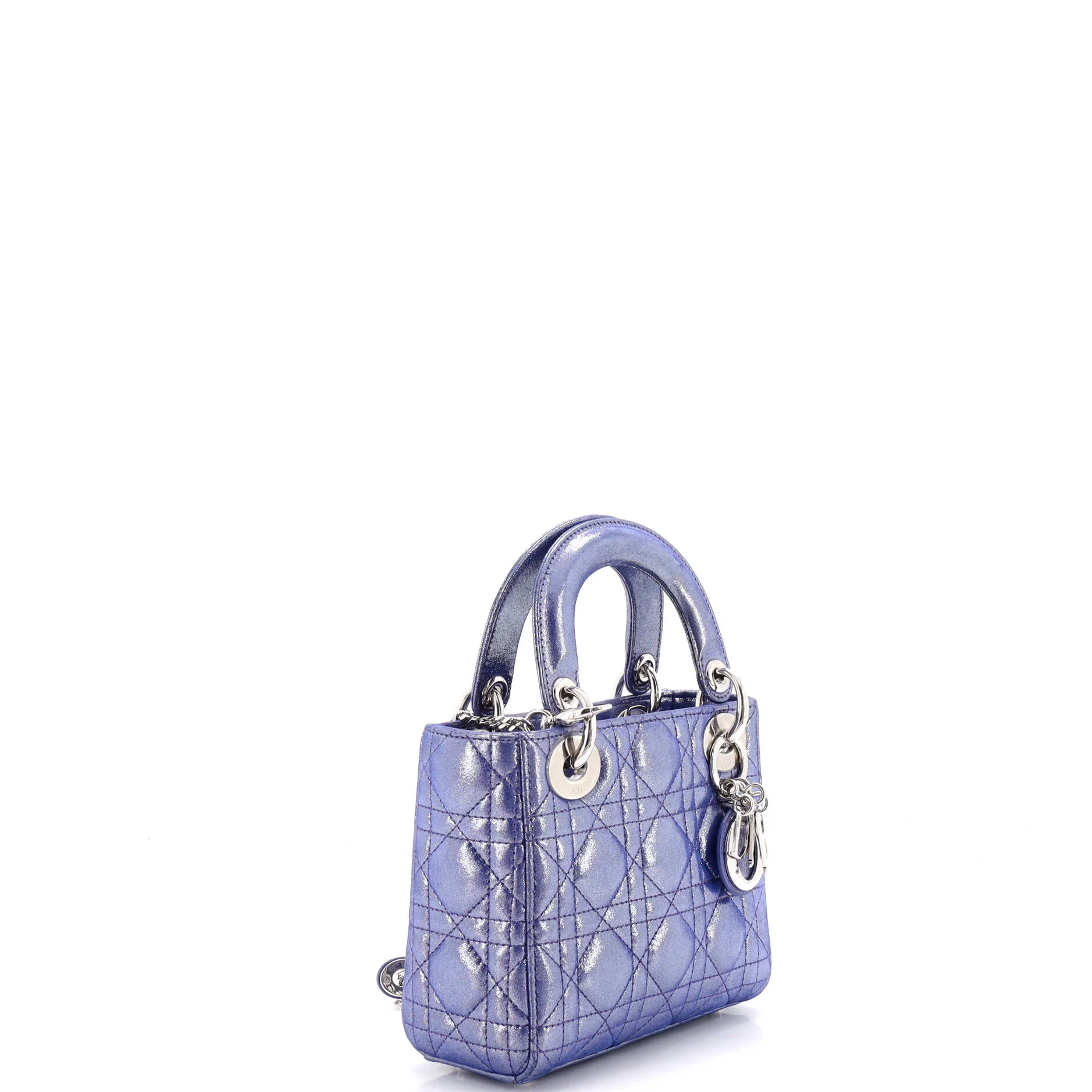 Lady Dior Chain Bag Cannage Quilt Iridescent Leather Mini - Image 2