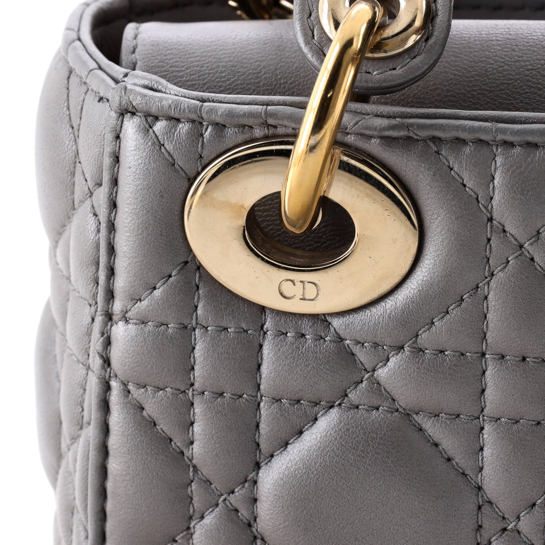 Lady Dior Chain Bag Cannage Quilt Lambskin Mini - Image 6