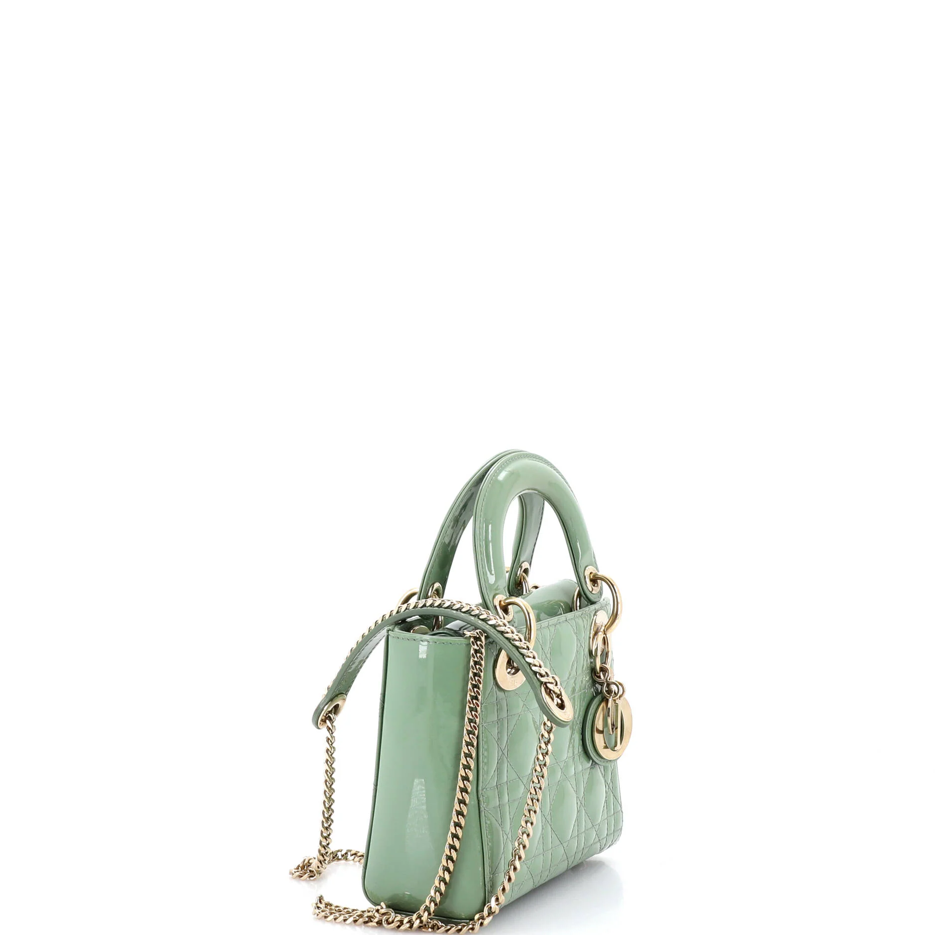 Lady Dior Chain Bag Cannage Quilt Patent Mini - Image 2