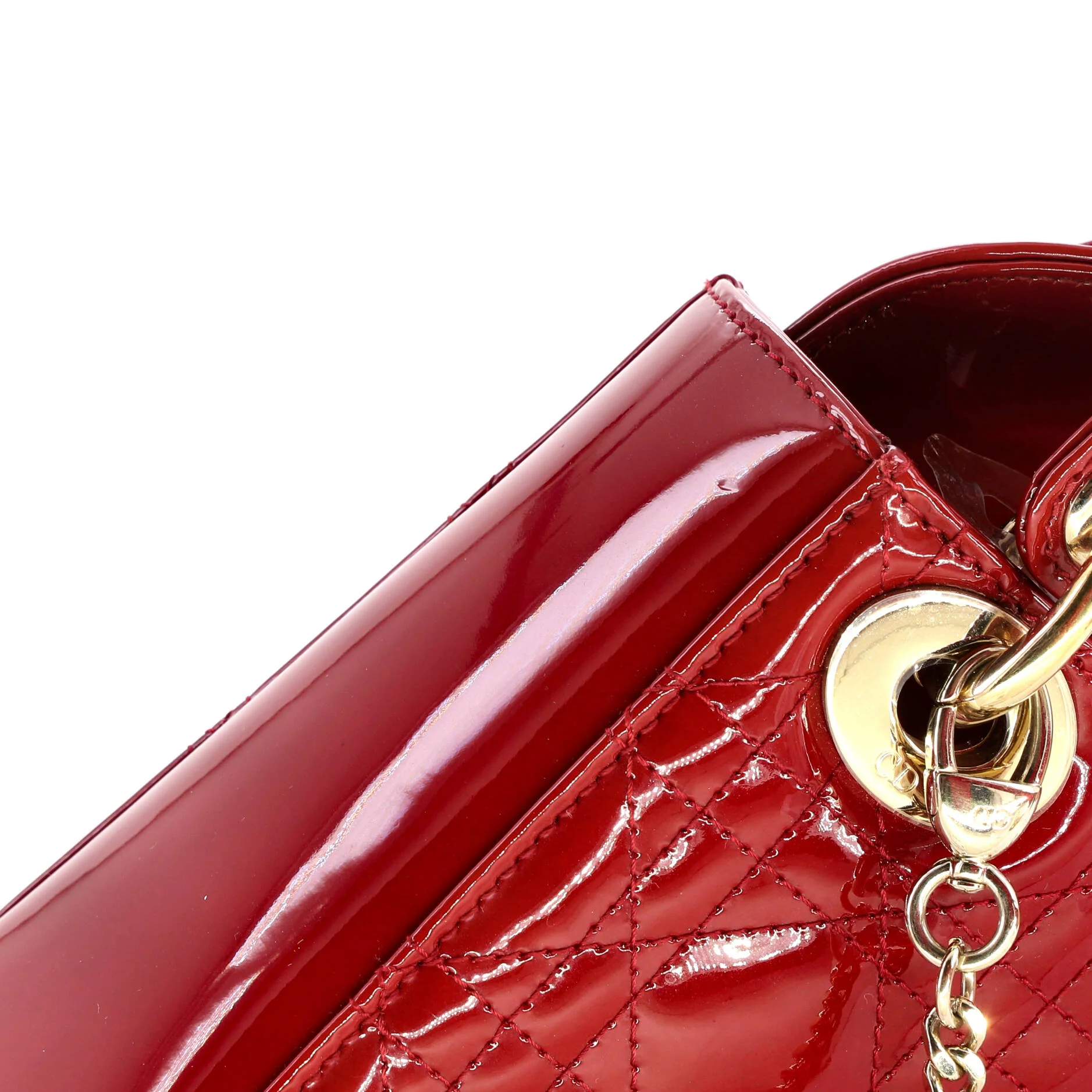 Lady Dior Chain Bag Cannage Quilt Patent Mini - Image 7