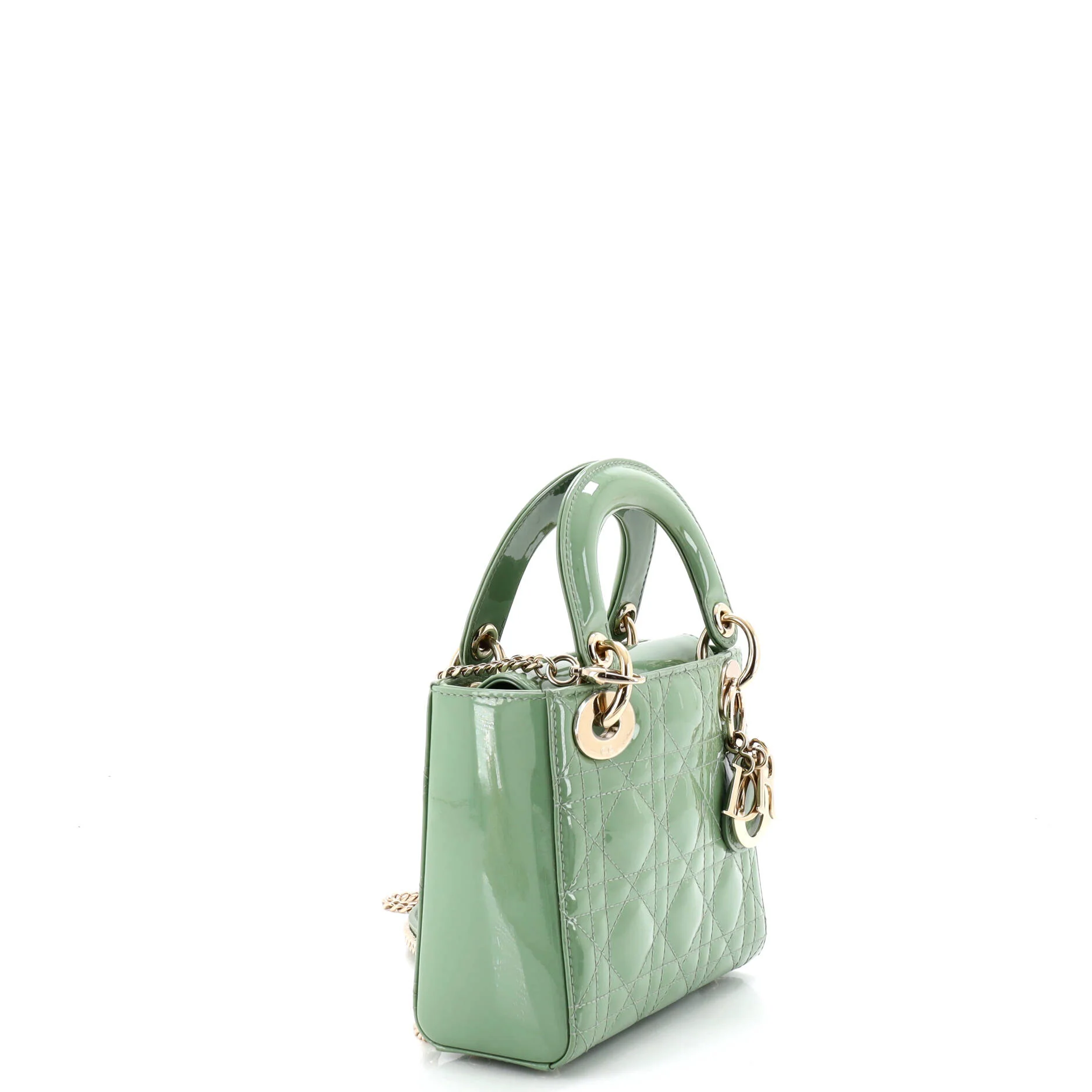 Lady Dior Chain Bag Cannage Quilt Patent Mini - Image 2