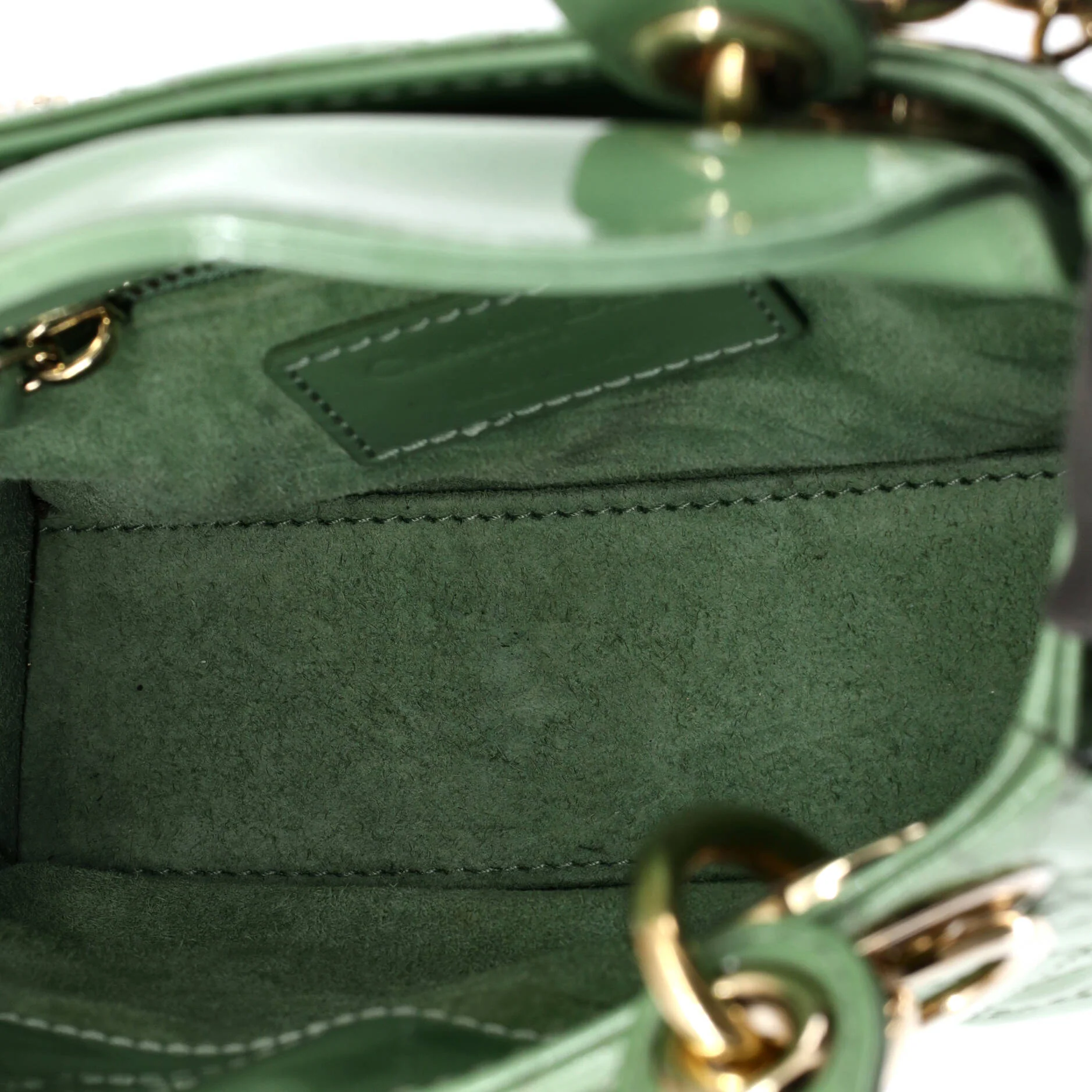 Lady Dior Chain Bag Cannage Quilt Patent Mini - Image 5