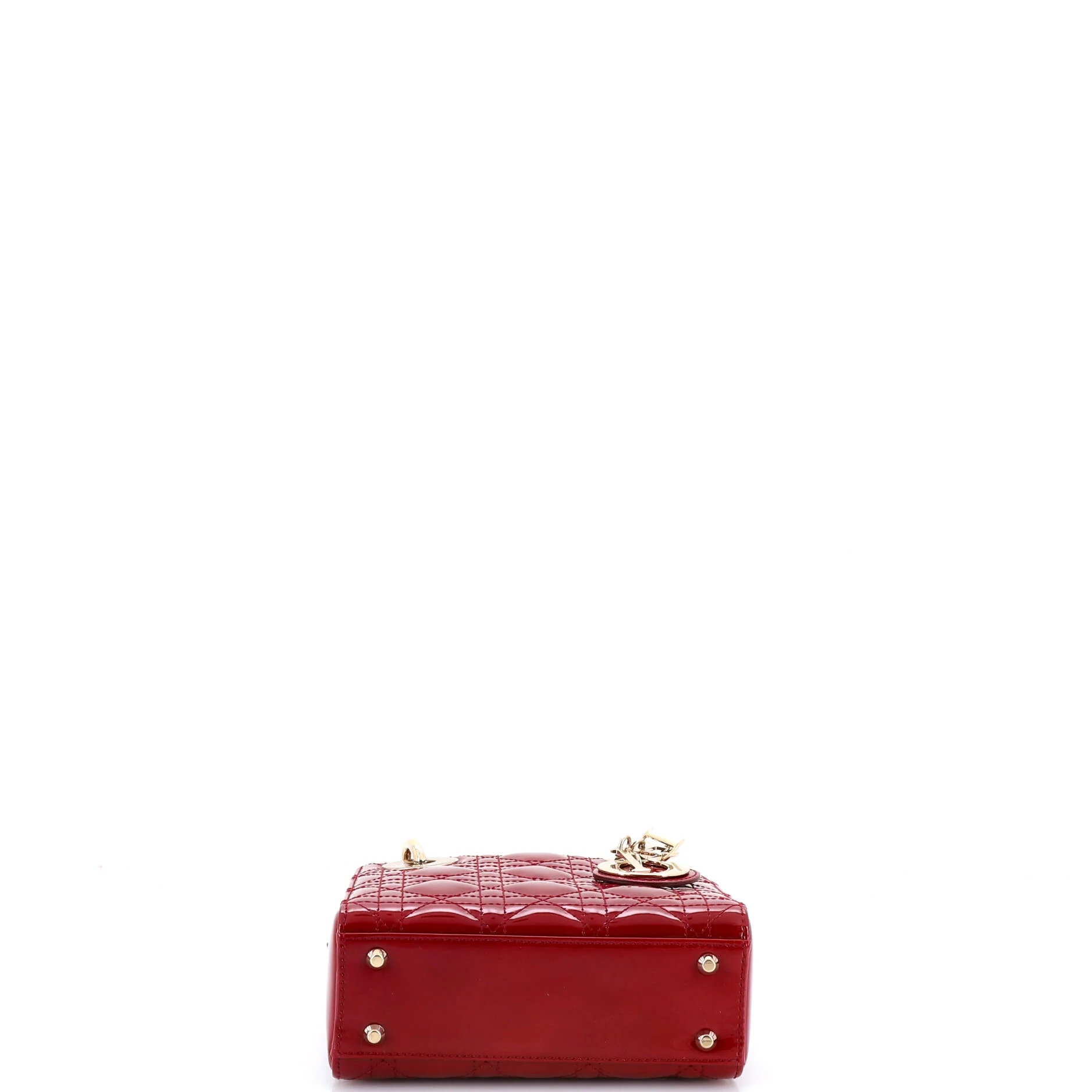 Lady Dior Chain Bag Cannage Quilt Patent Mini - Image 4