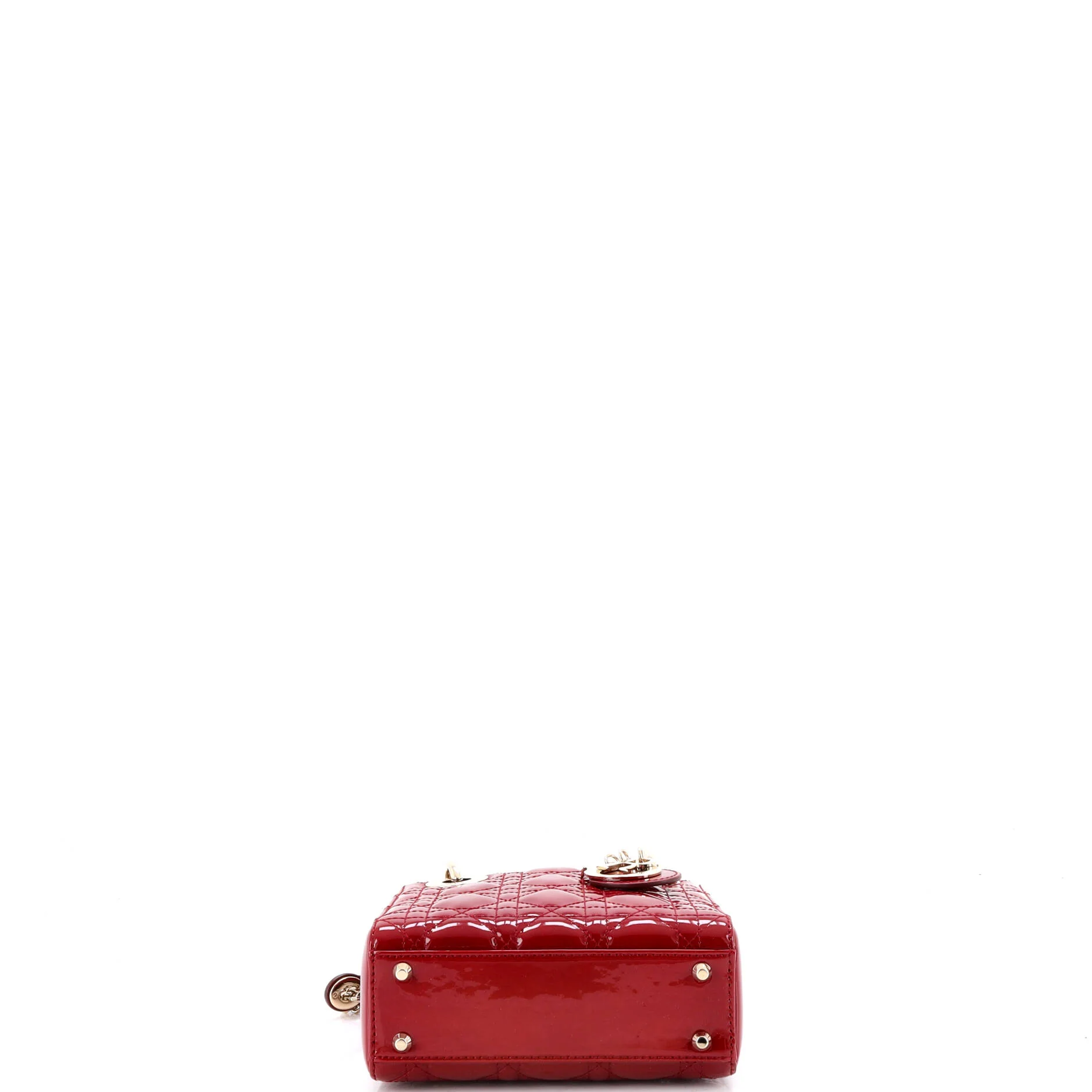 Lady Dior Chain Bag Cannage Quilt Patent Mini - Image 4