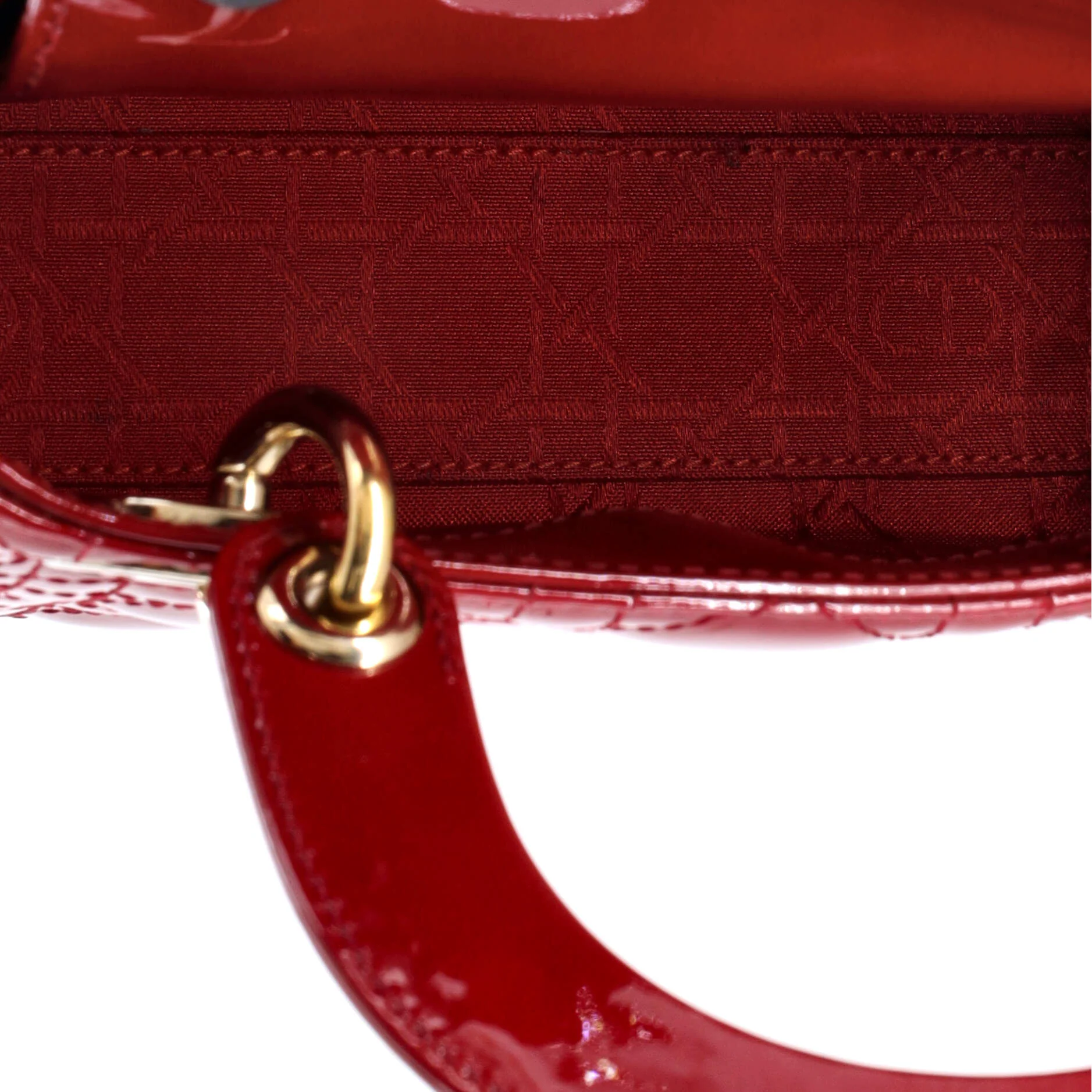 Lady Dior Chain Bag Cannage Quilt Patent Mini - Image 5