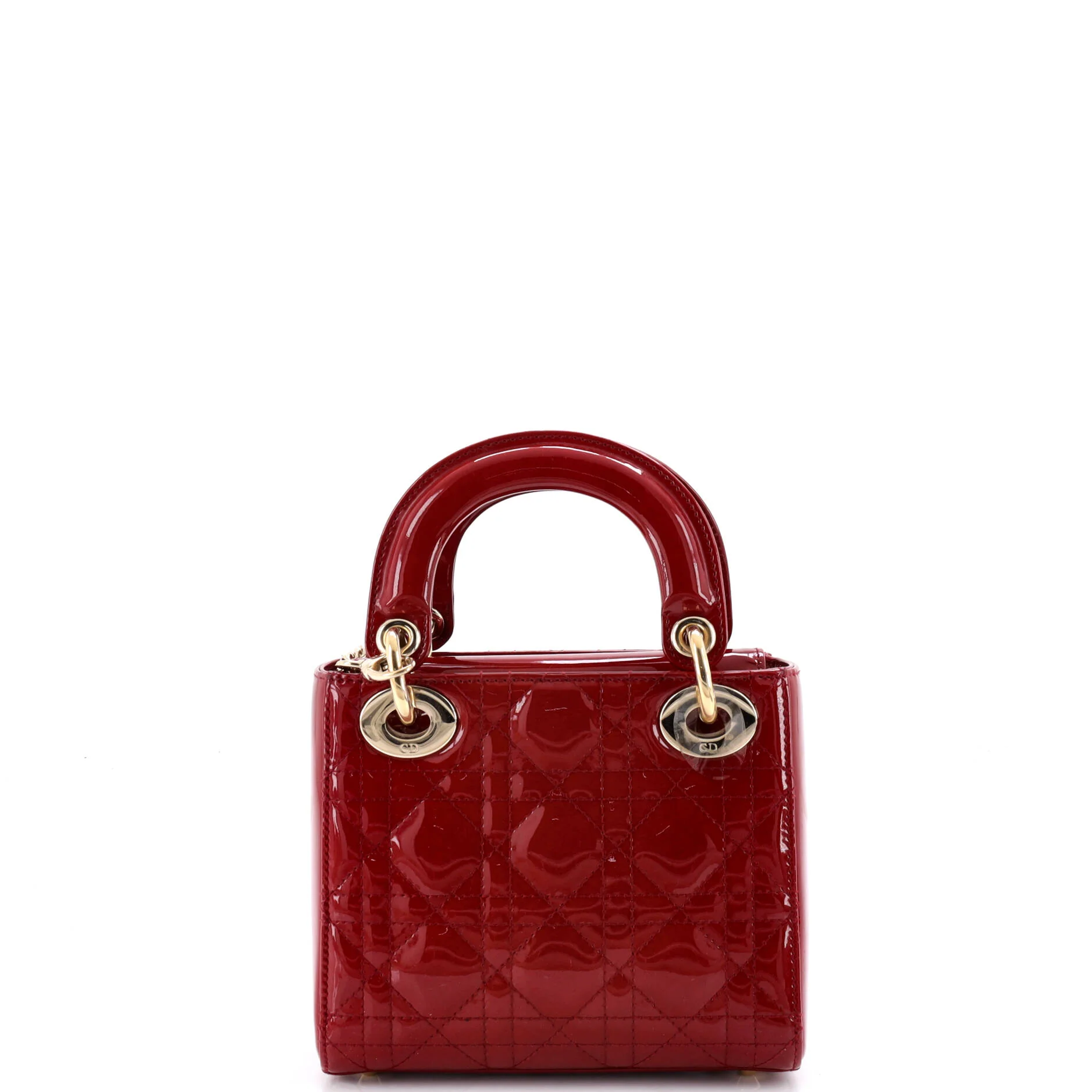 Lady Dior Chain Bag Cannage Quilt Patent Mini - Image 3