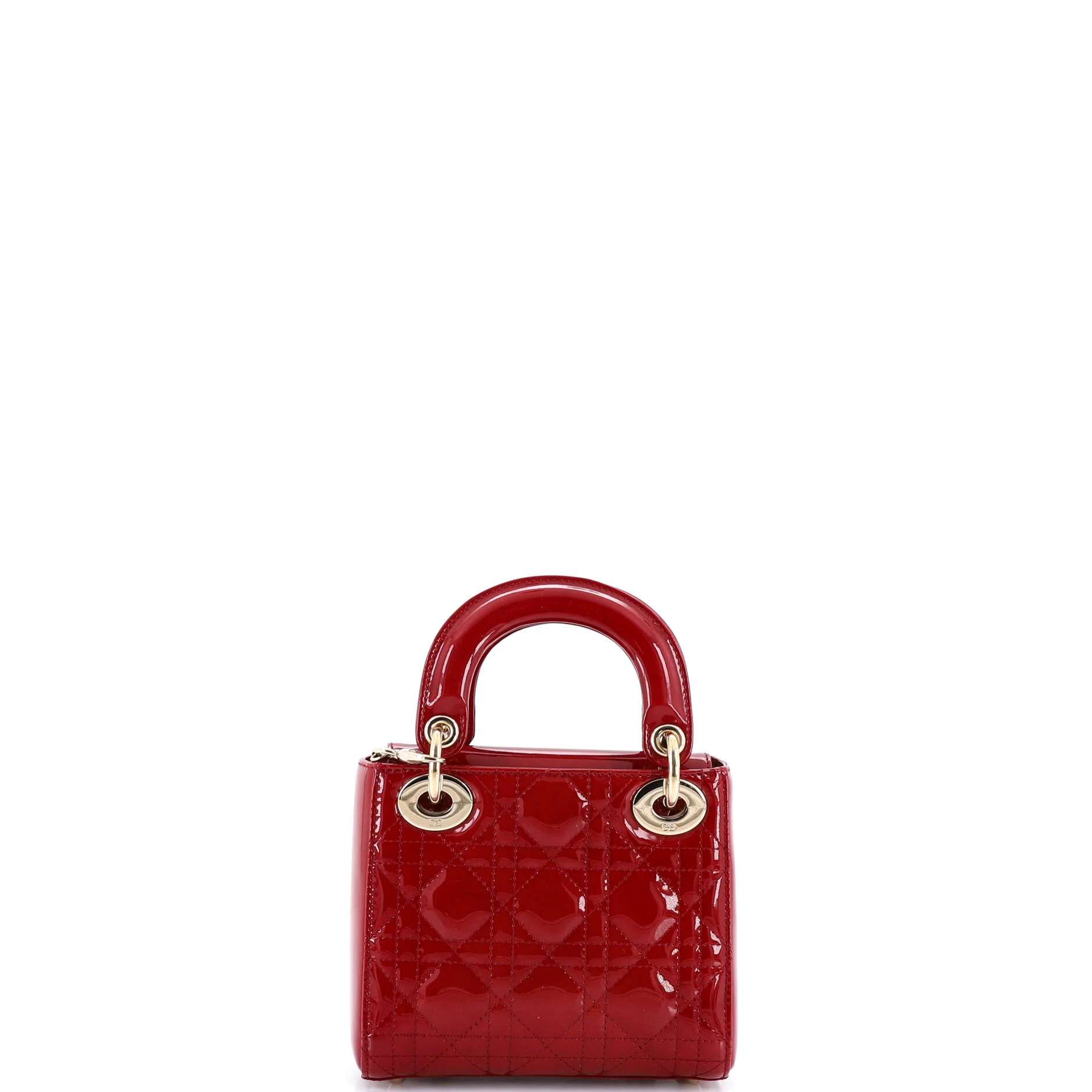 Lady Dior Chain Bag Cannage Quilt Patent Mini - Image 3
