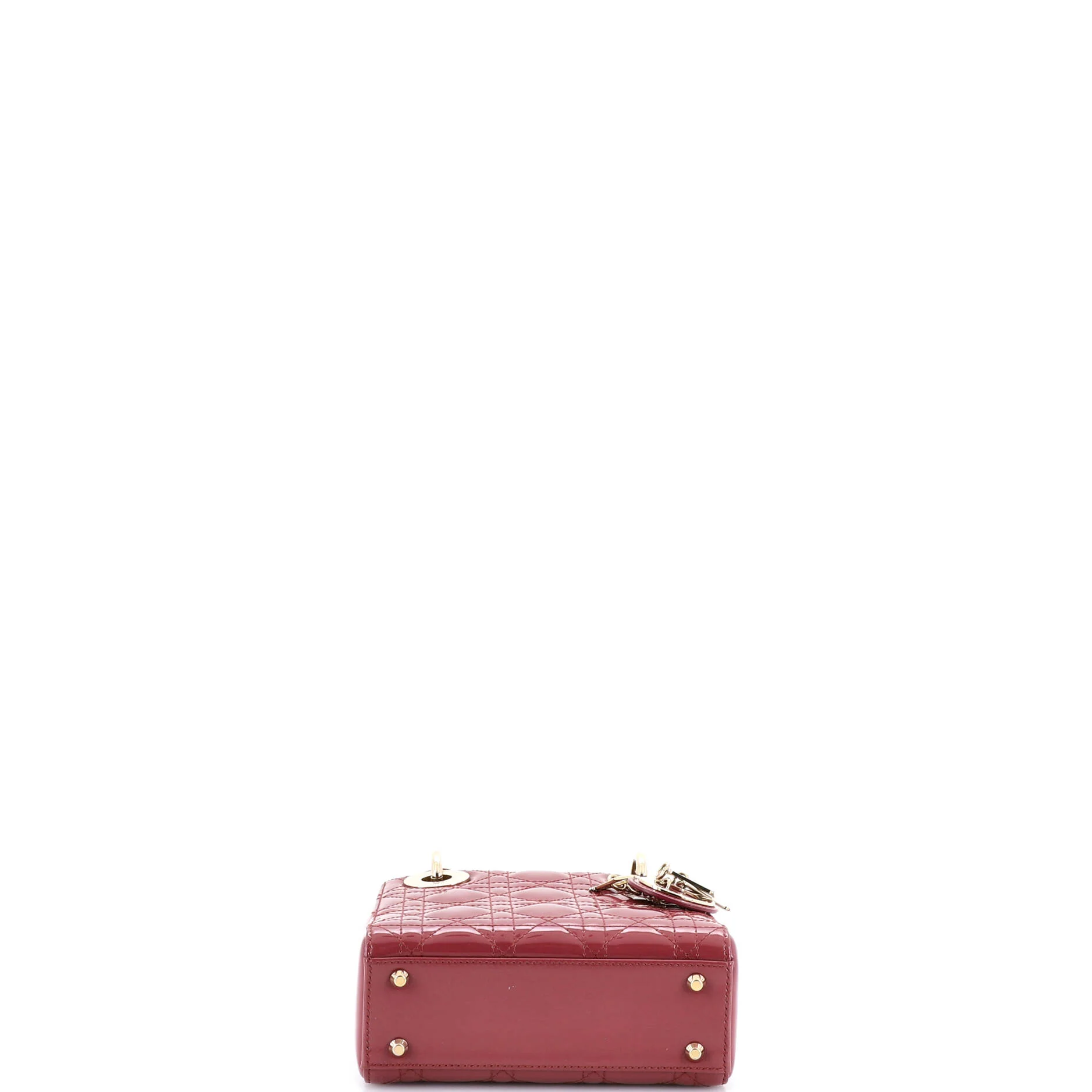 Lady Dior Chain Bag Cannage Quilt Patent Mini - Image 4