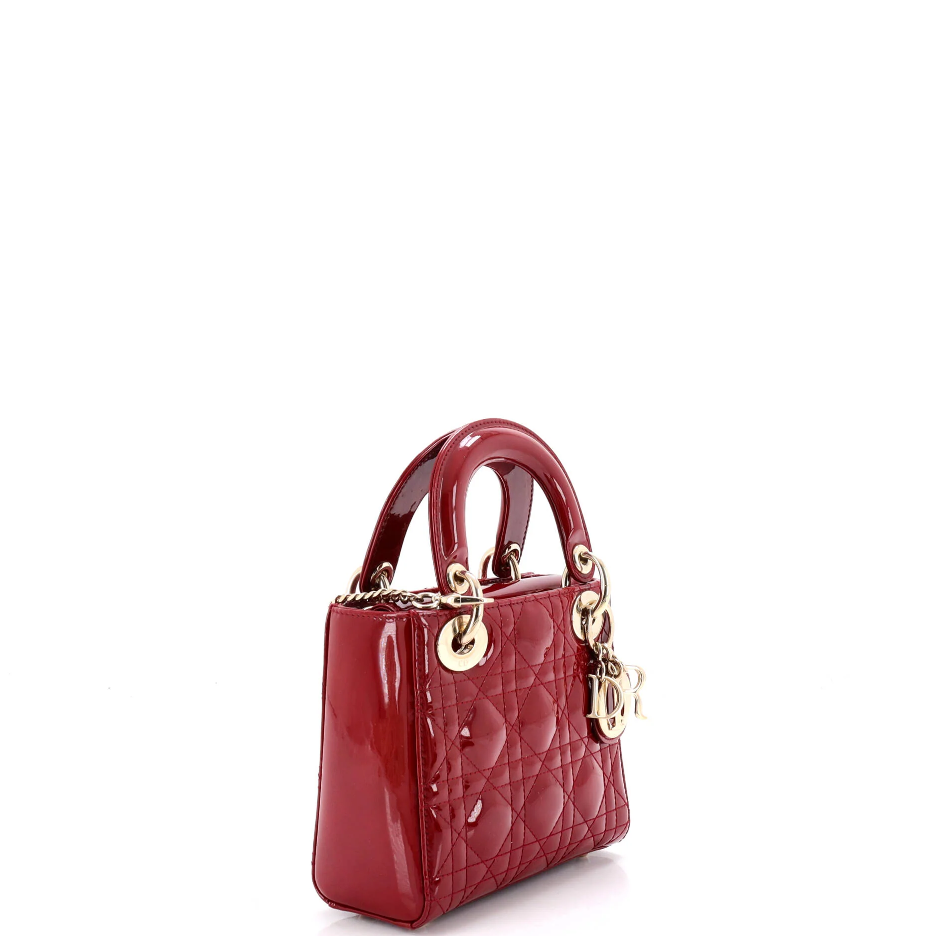 Lady Dior Chain Bag Cannage Quilt Patent Mini - Image 2