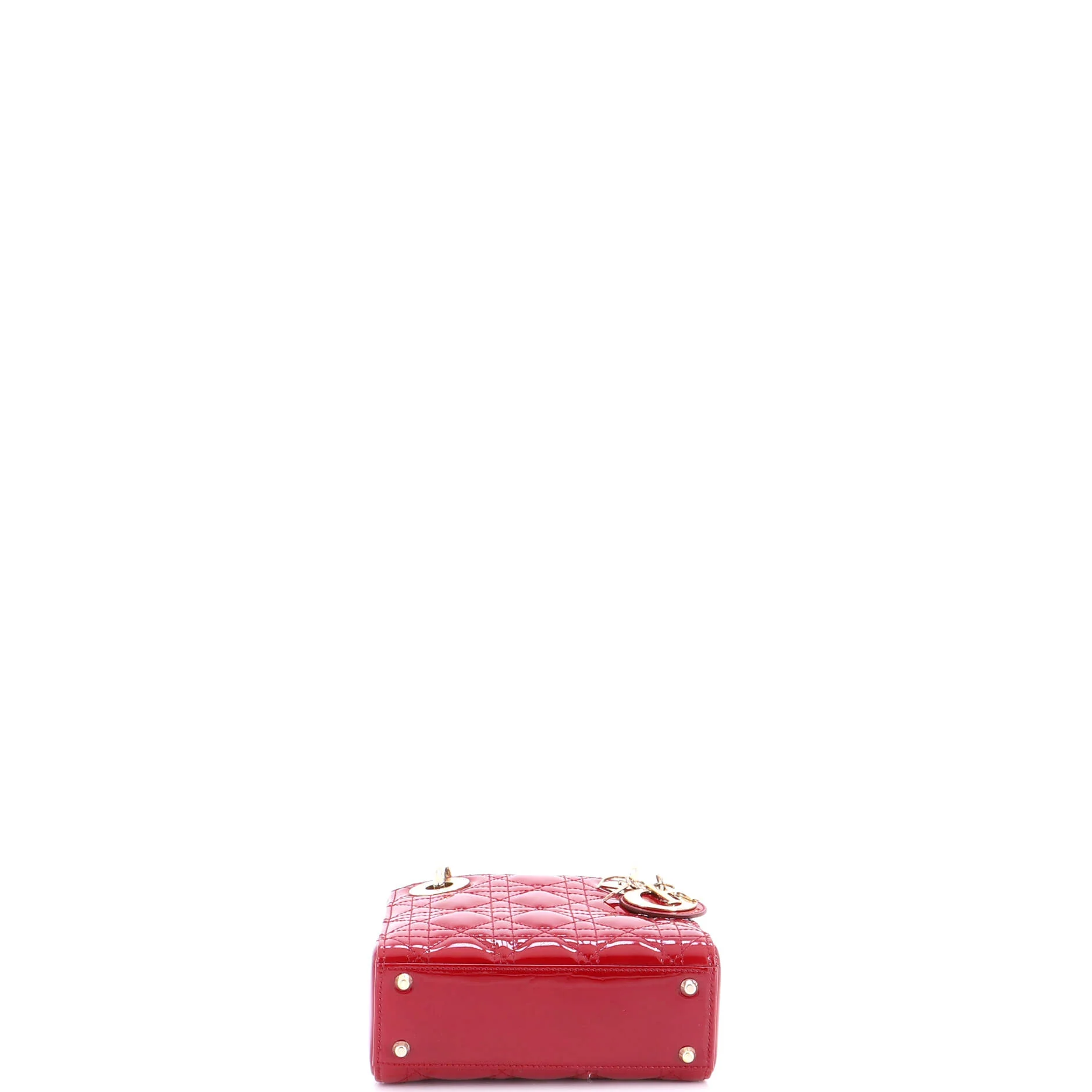 Lady Dior Chain Bag Cannage Quilt Patent Mini - Image 4