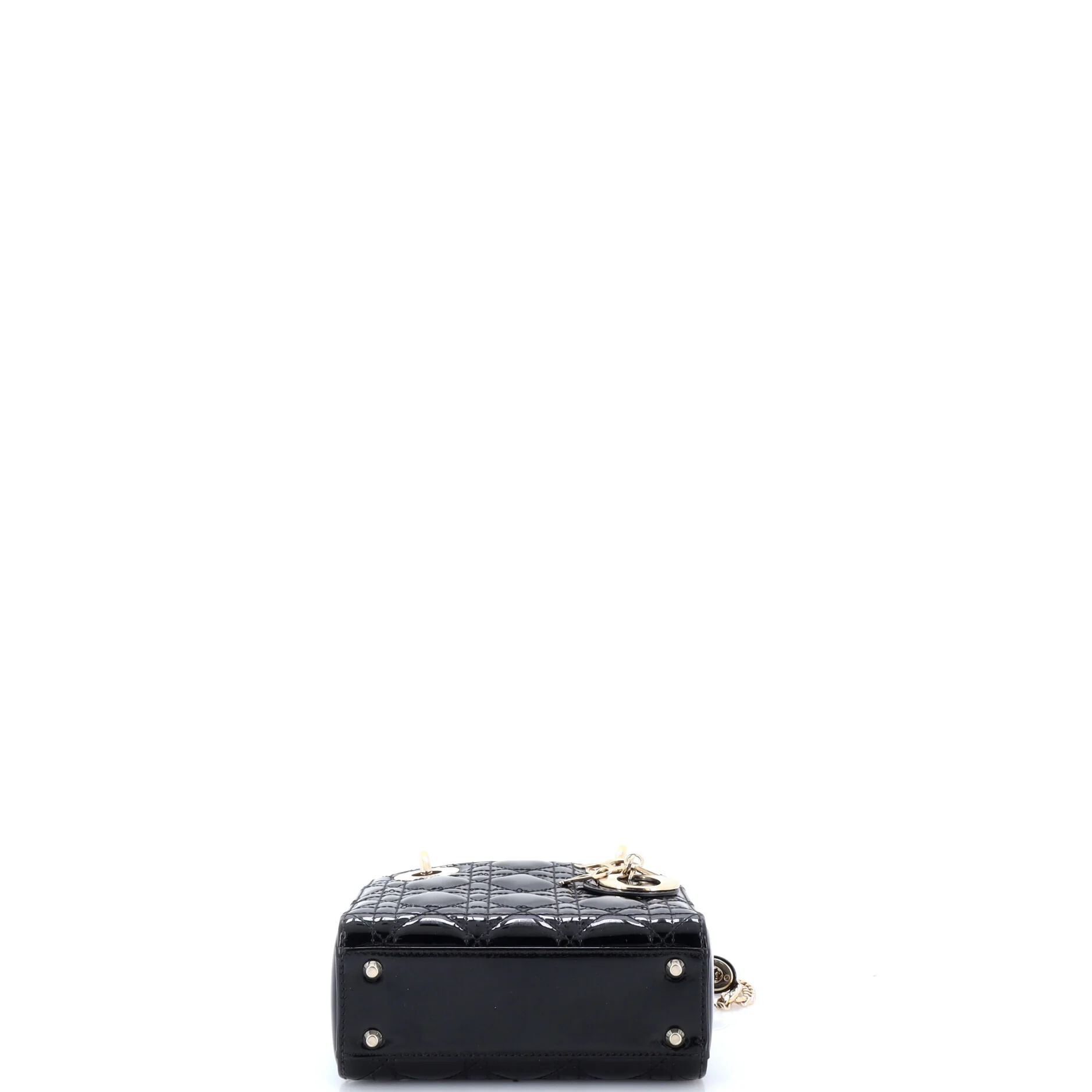 Lady Dior Chain Bag Cannage Quilt Patent Mini - Image 4