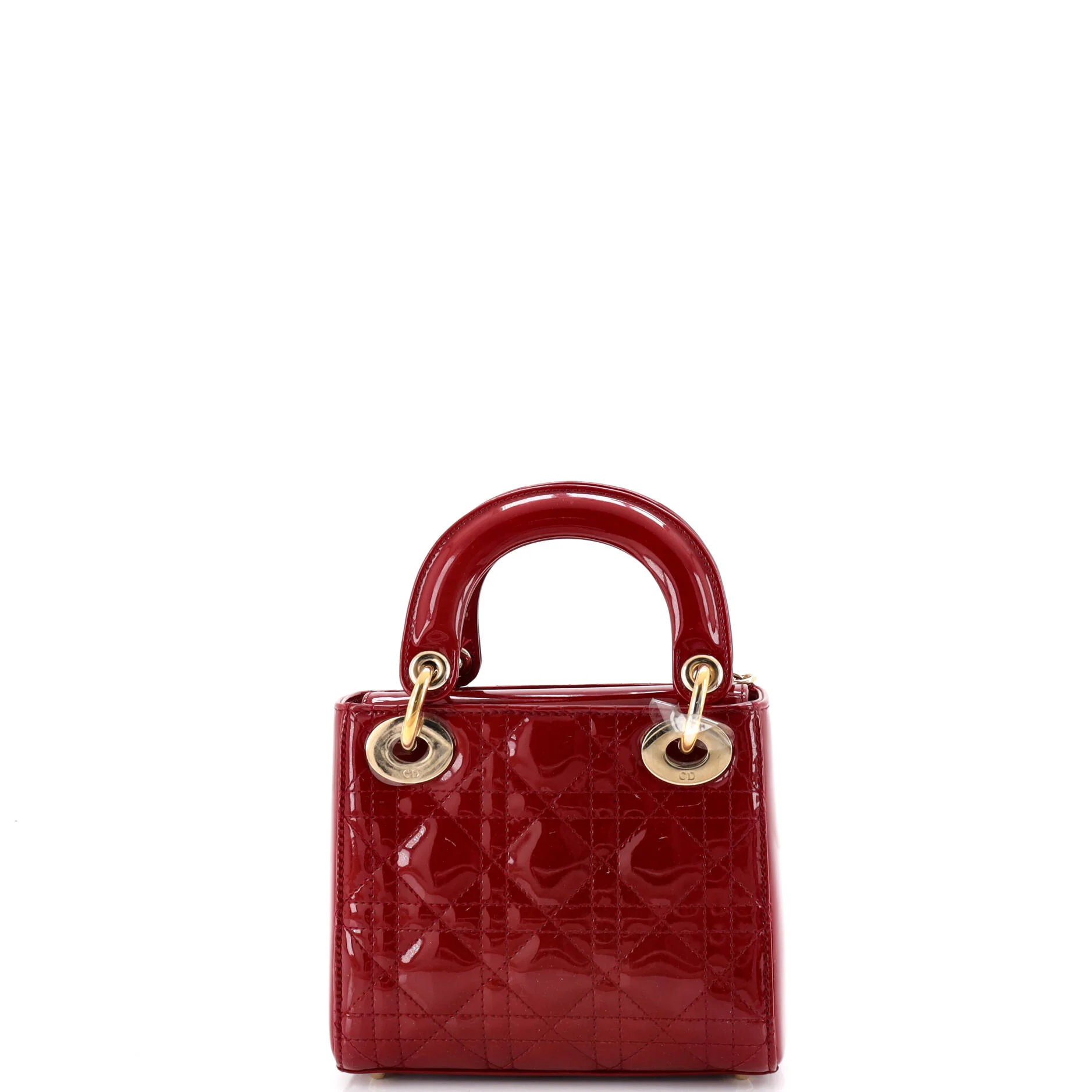 Lady Dior Chain Bag Cannage Quilt Patent Mini - Image 3