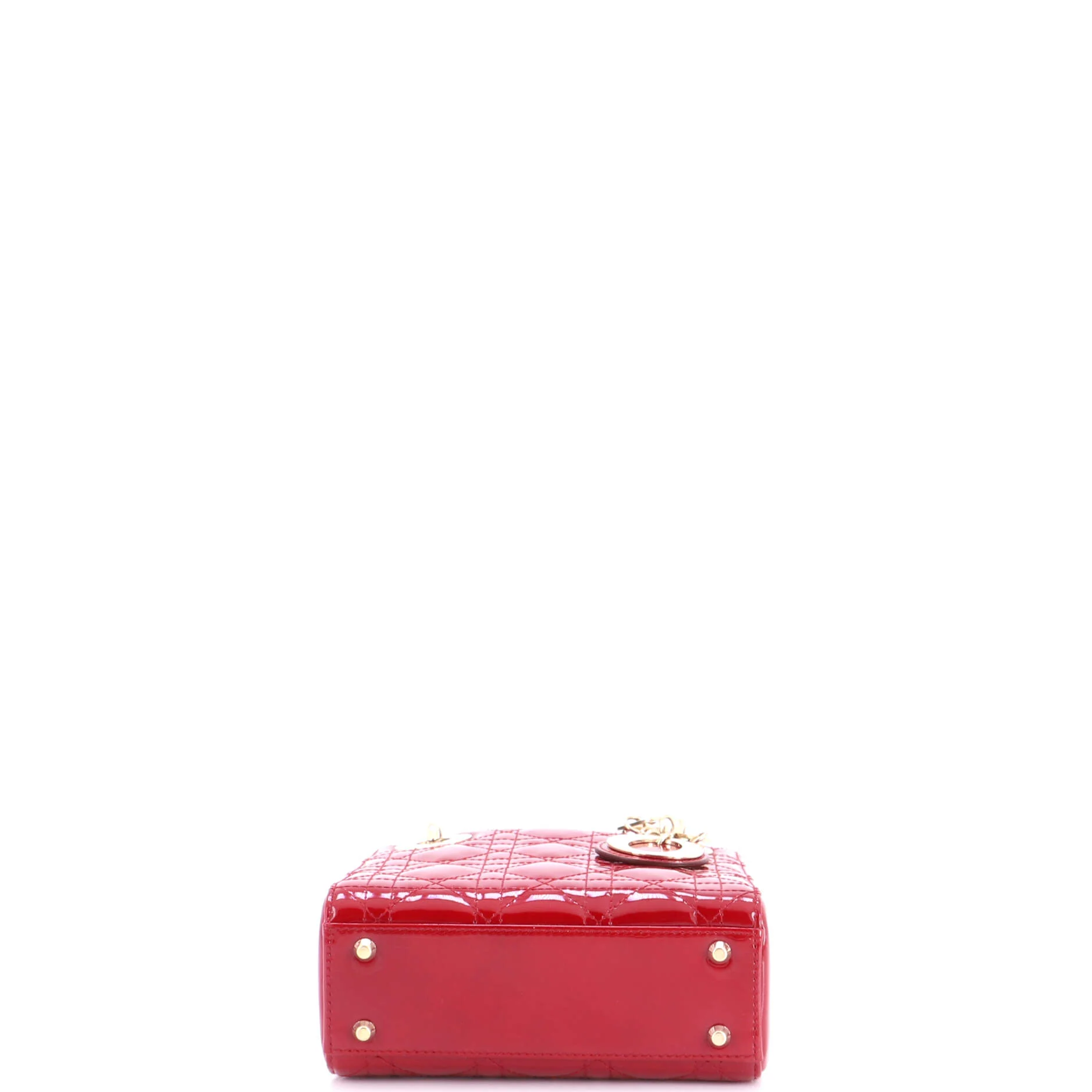 Lady Dior Chain Bag Cannage Quilt Patent Mini - Image 4