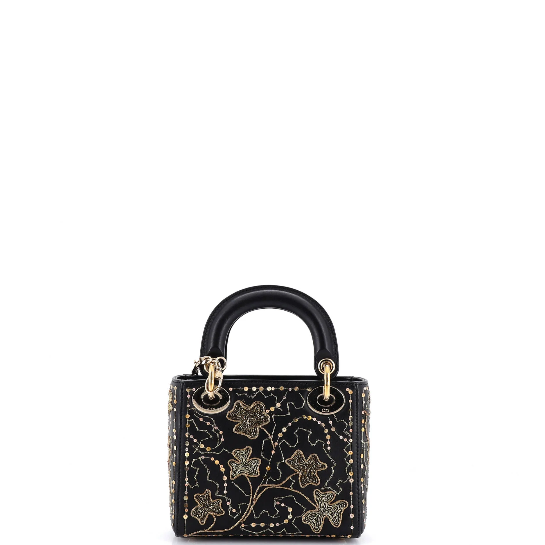 Lady Dior Chain Bag Embroidered Calfskin Mini - Image 3