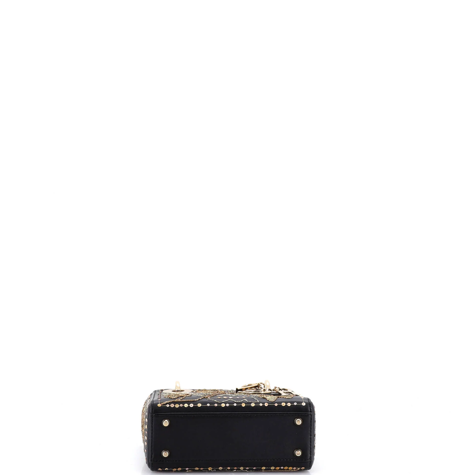 Lady Dior Chain Bag Embroidered Calfskin Mini - Image 4