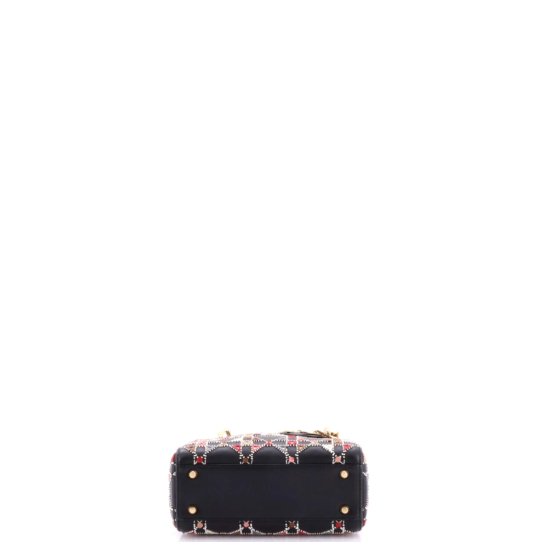 Lady Dior Chain Bag Embroidered Calfskin Mini - Image 4